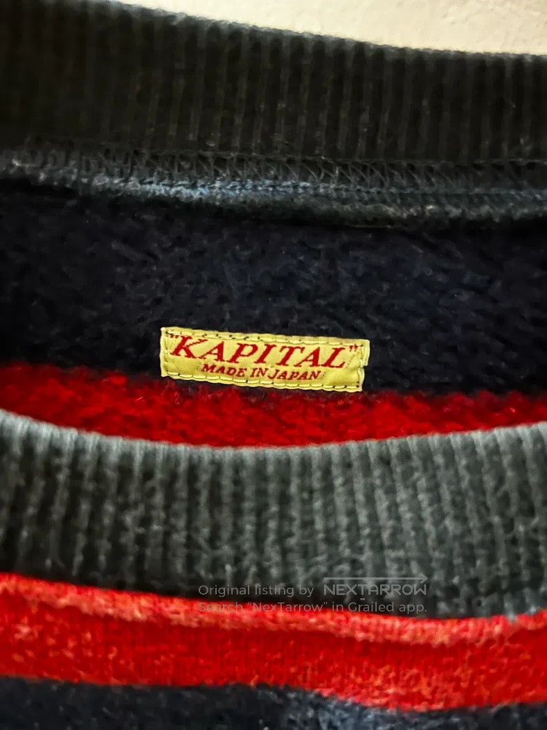 Kapital Kapital Plush striped old sweatshirt Size US L / EU 52-54 / 3 - 4 Thumbnail