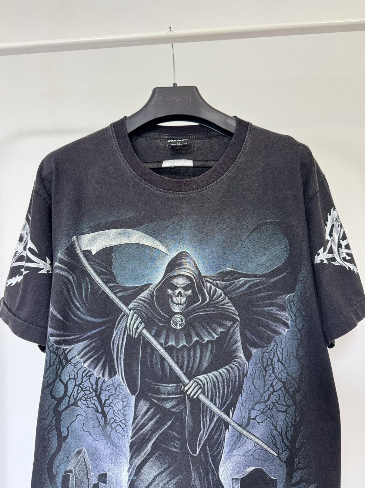 Vintage Vintage Gothic Reaper Scythe T Shirt Tee Size US M / EU 48-50 / 2 - 2 Thumbnail