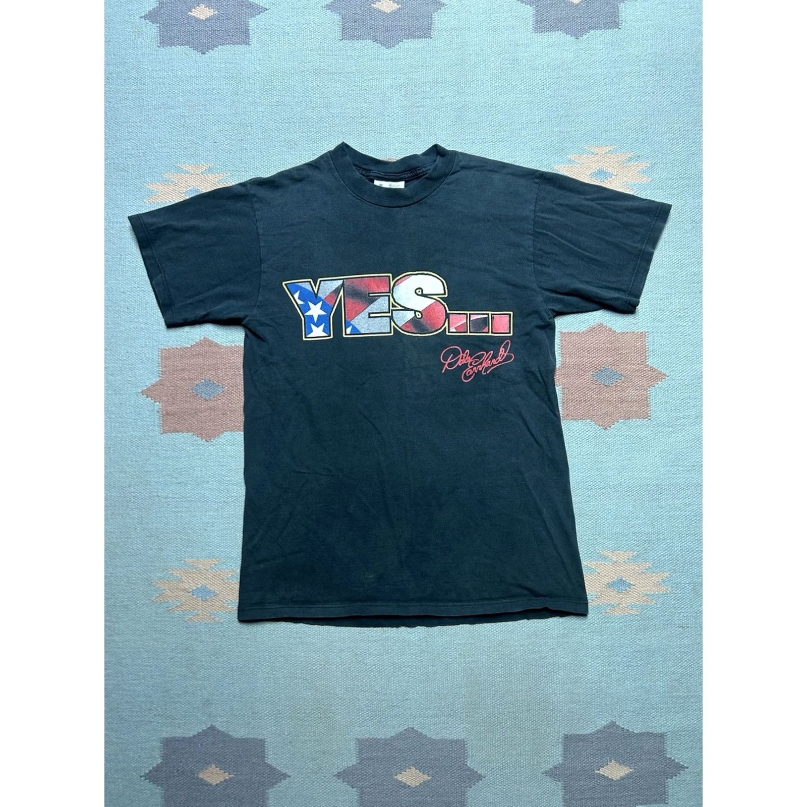 NASCAR VINTAGE Dale Earnhardt NASCAR T-Shirt USA Black Medium Mens Shirt Size US M / EU 48-50 / 2 - 4 Thumbnail