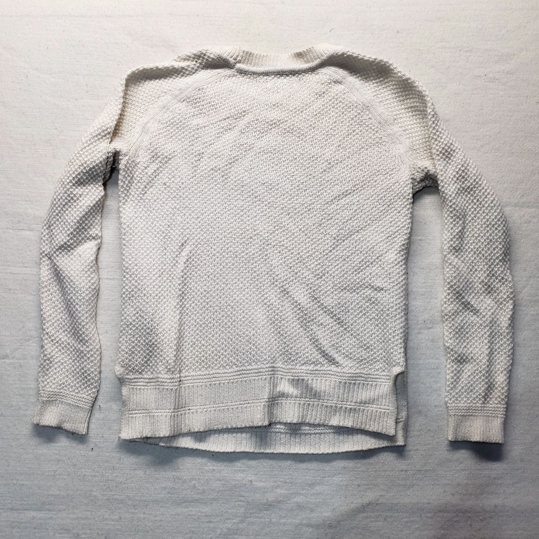 Old Navy Old Navy Sweater Women S Small Solid White Long Sleeve Pullover Knit Cotton Regular Knit Shirt Size S / US 4 / IT 40 - 7 Thumbnail
