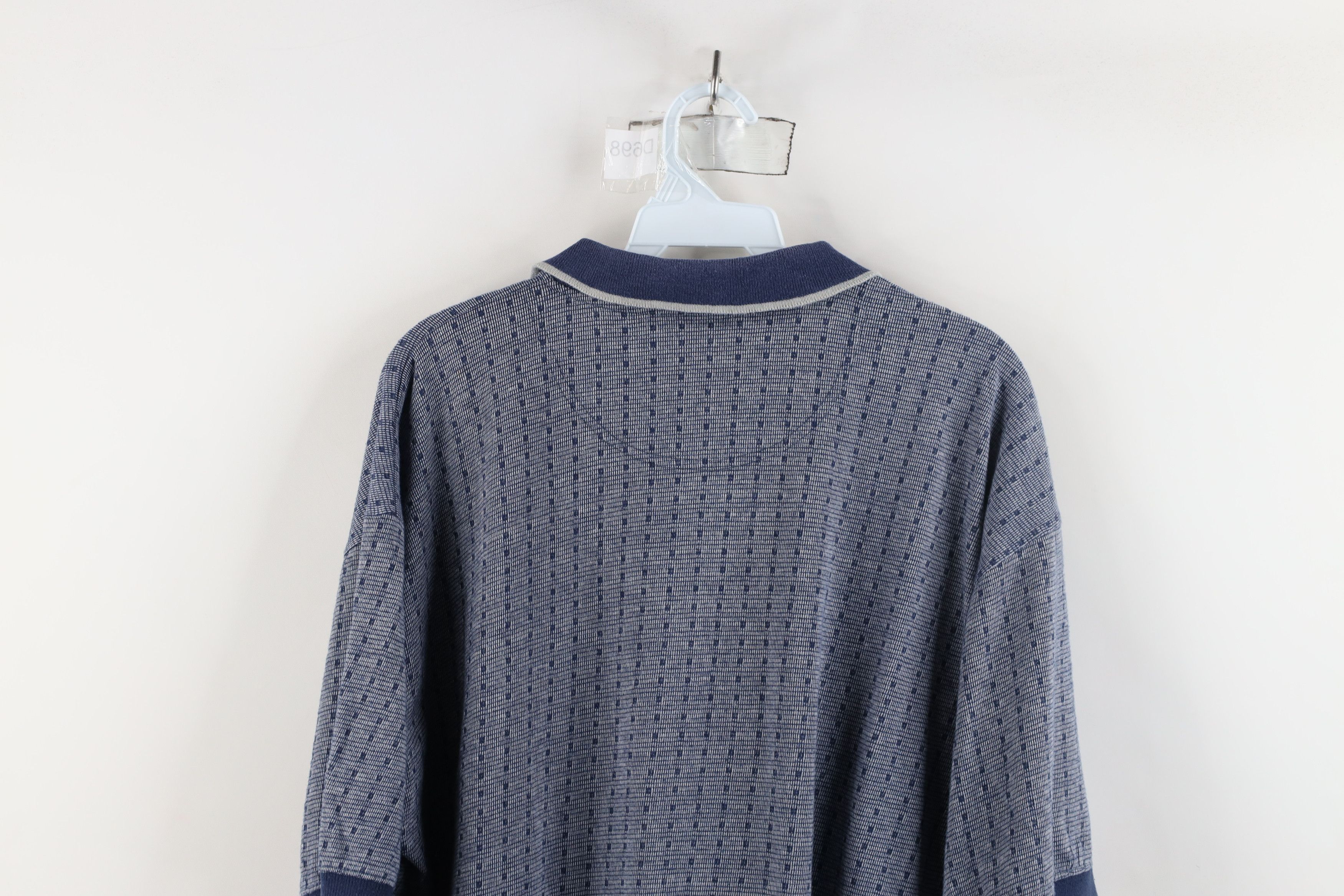 Vintage Vintage 90s Streetwear Geometric Knit Collared Golf Polo Size US L / EU 52-54 / 3 - 9 Thumbnail