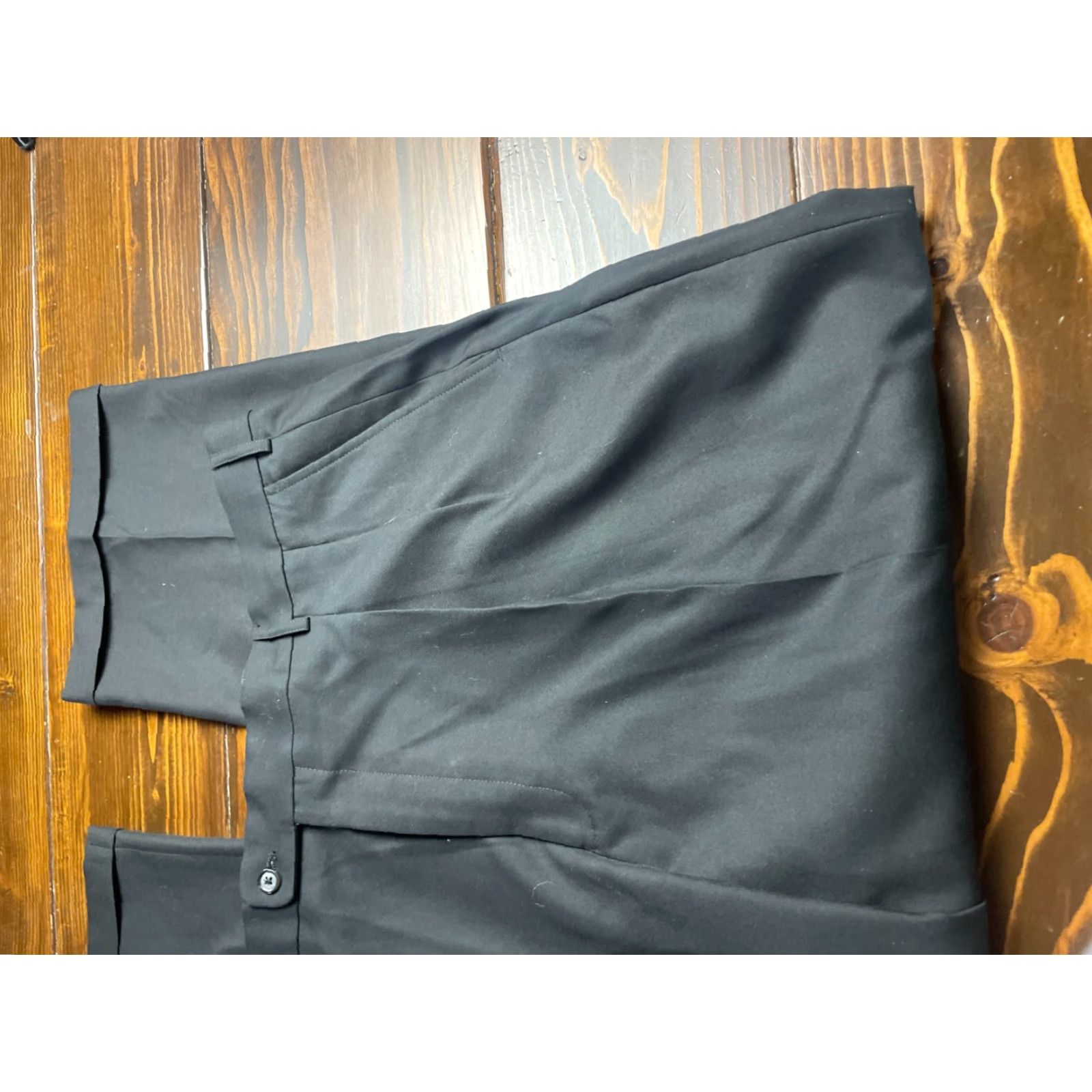 George GEORGE Dress Pants Men's W42 L30 Black Straight Pants Buttons Pockets Size US 42 / EU 58 - 3 Thumbnail