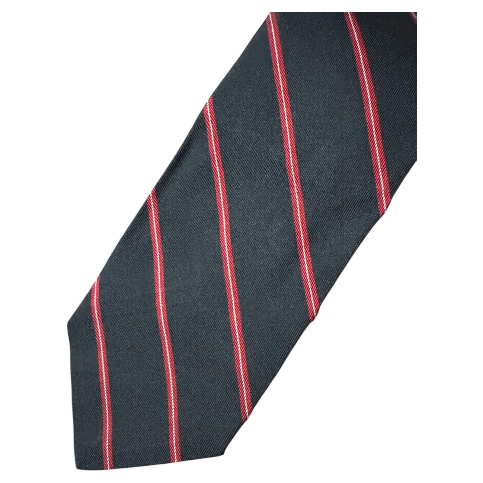 Robert Talbott Robert Talbott Black & Red Stripe Tie Necktie Hand Sewn Silk Size ONE SIZE - 1 Thumbnail