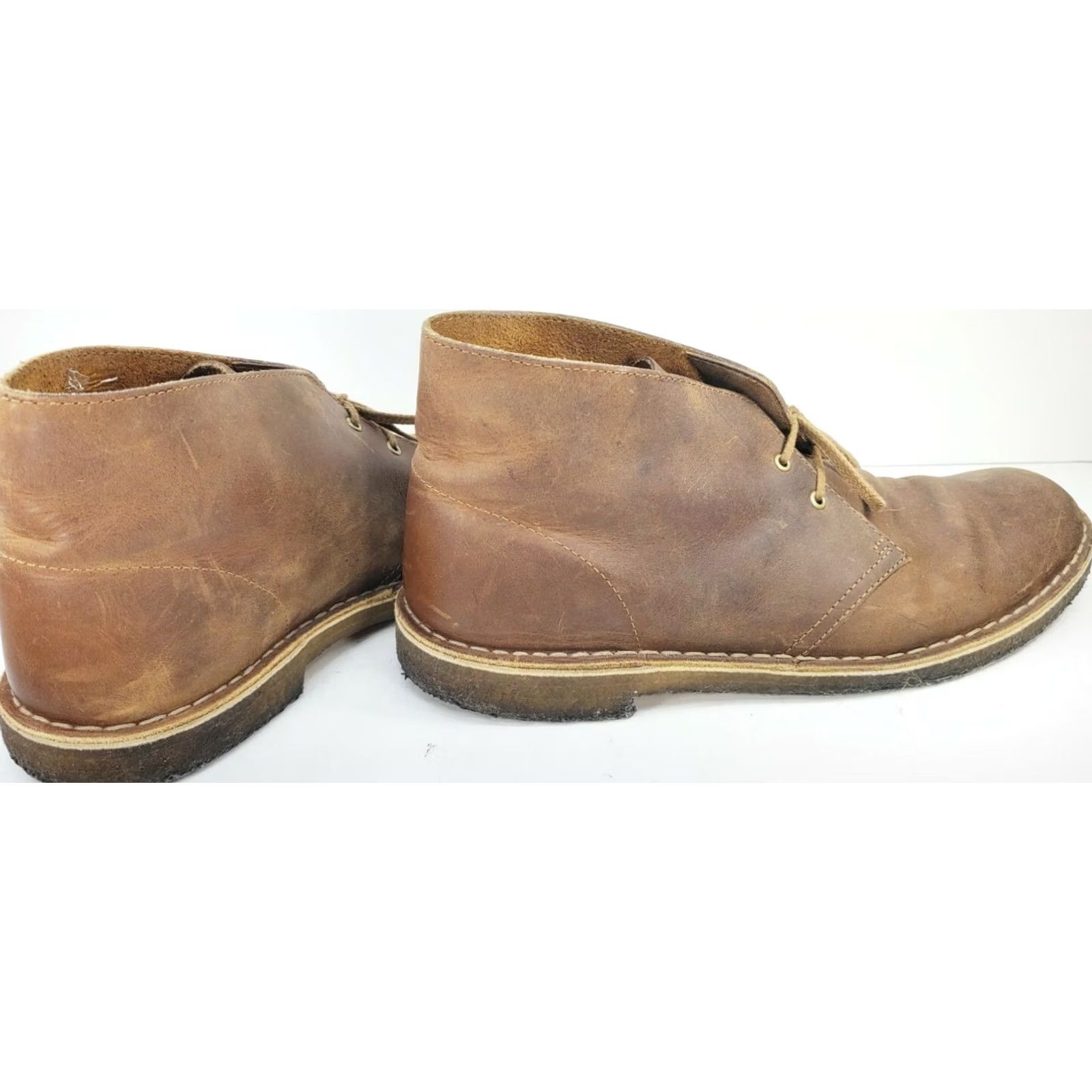 Clarks VINTAGE Clarks Desert Boot Chukka Men's Brown Leather Crepe Sole 11.5 US/11 UK Boots Size US 12 / EU 45 - 3 Thumbnail