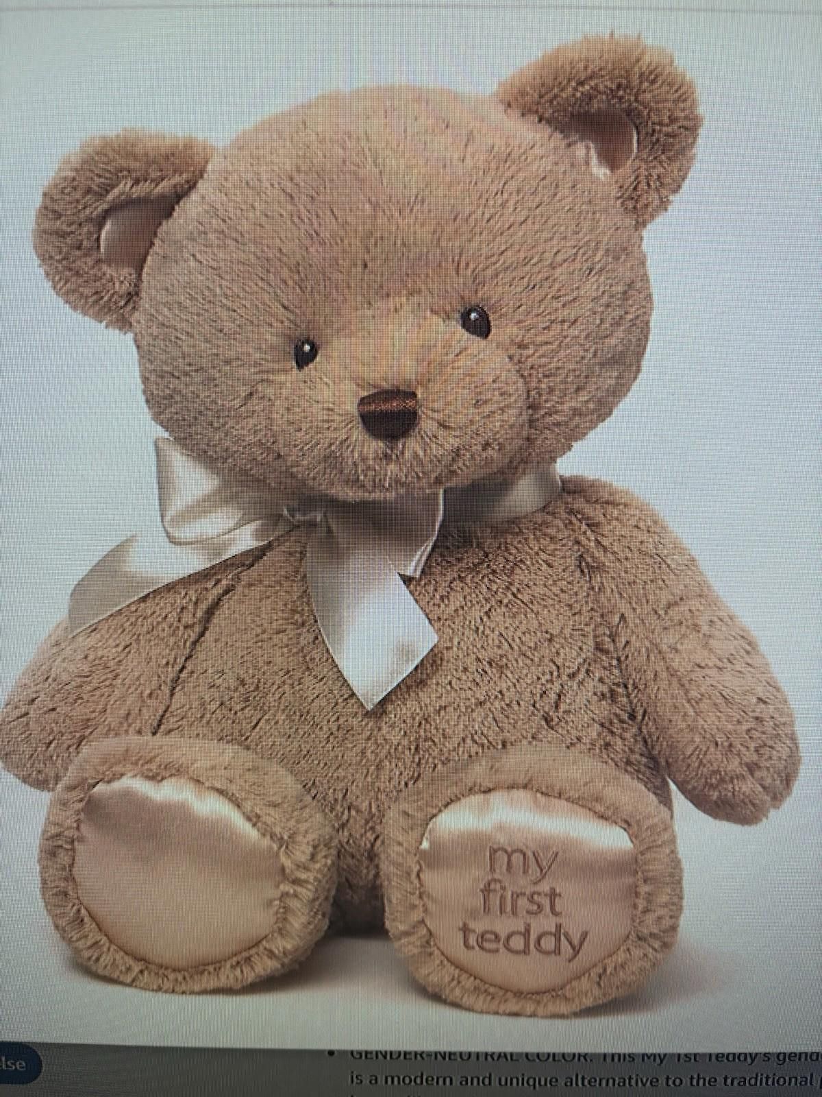 Guns N' Roses Baby GUND My 1st Teddy Bear Stuffed Animal Plush-Tan 12inNEW Size ONE SIZE - 1 Thumbnail