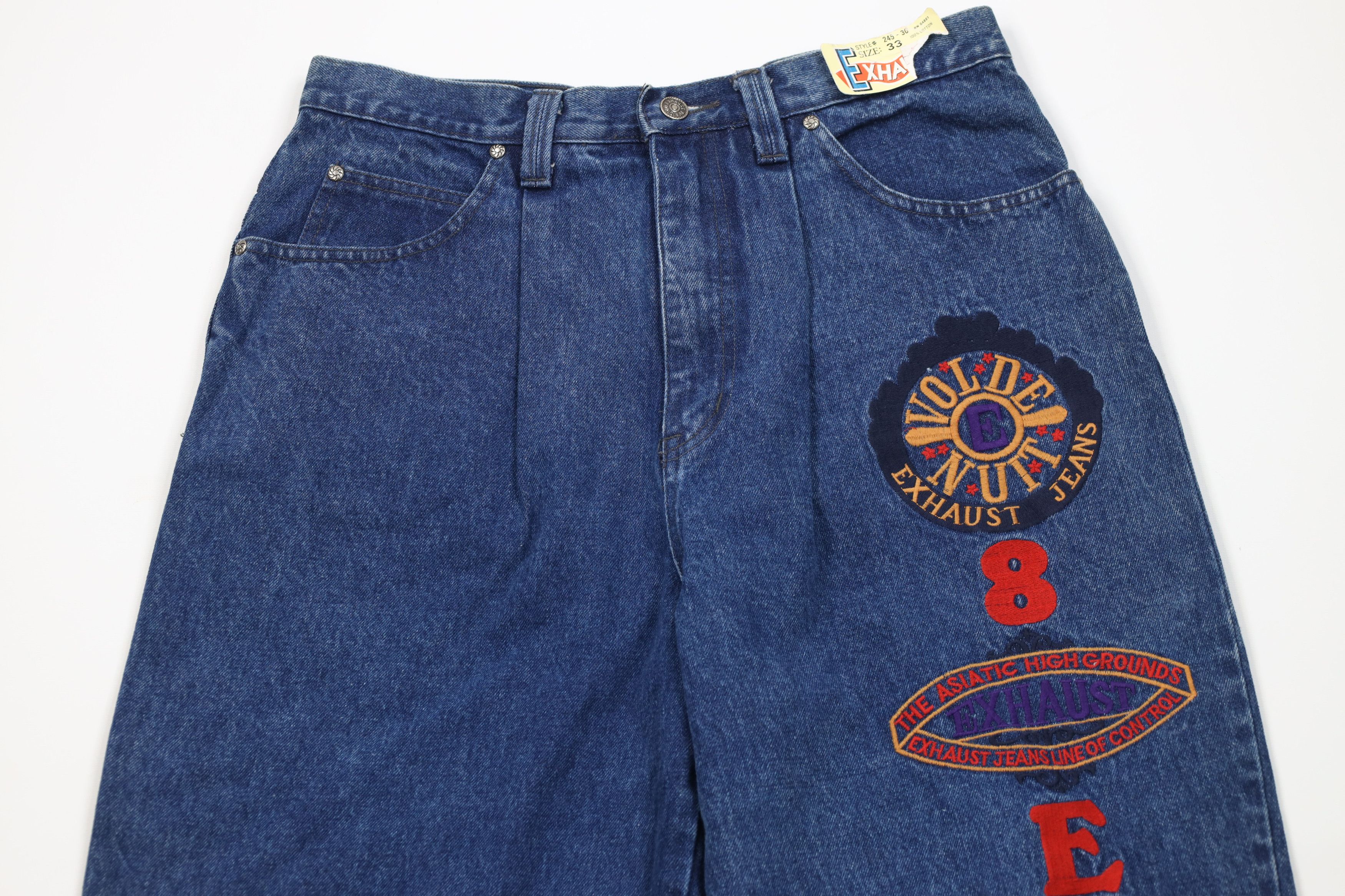 Vintage Deadstock Vintage 90s Streetwear Skateboard Jeans 8 Ball Size US 33 - 2 Thumbnail