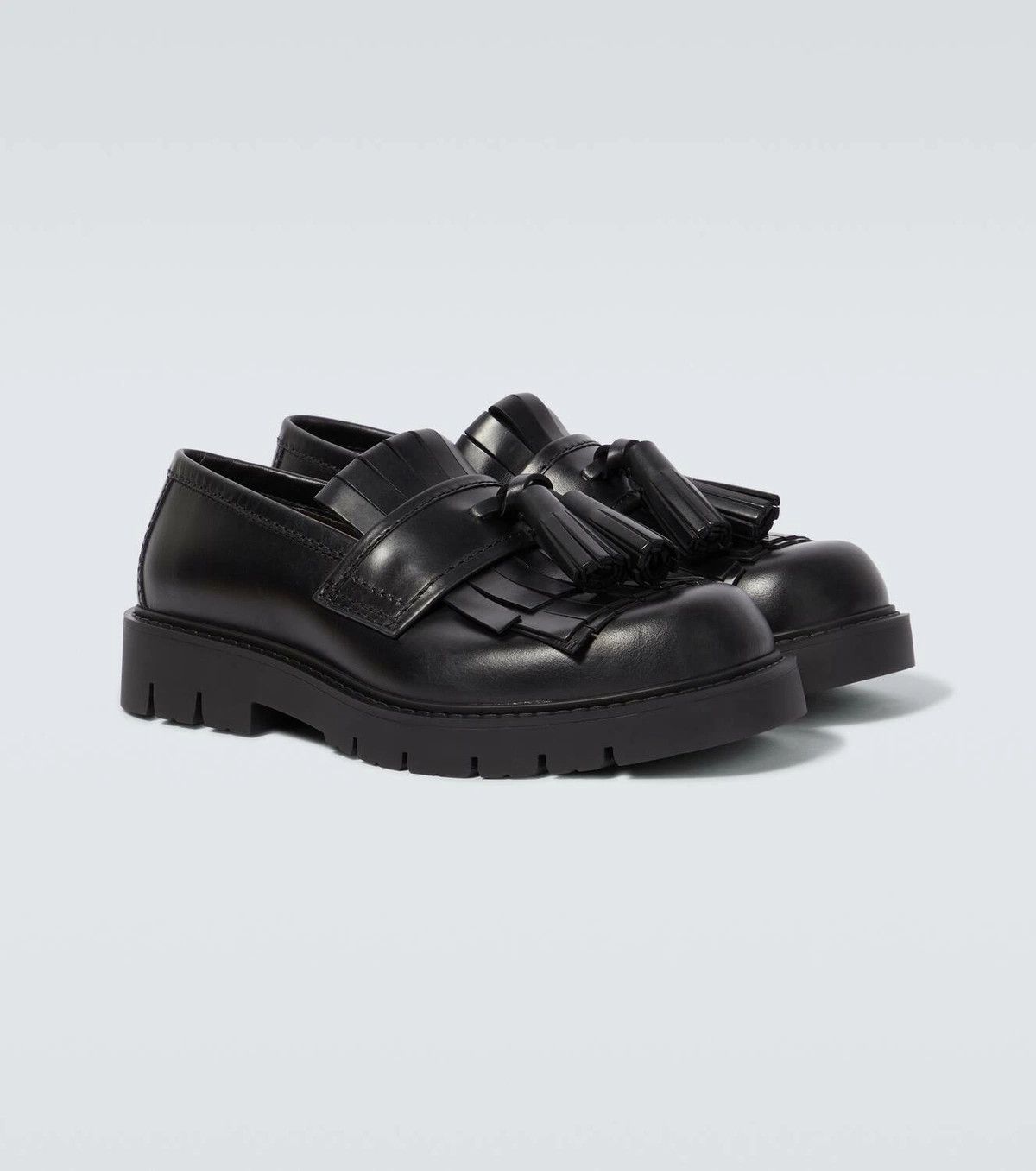 Bottega Veneta o1y0526 Leather Loafers in Black Size US 6 / EU 39 - 2 Thumbnail