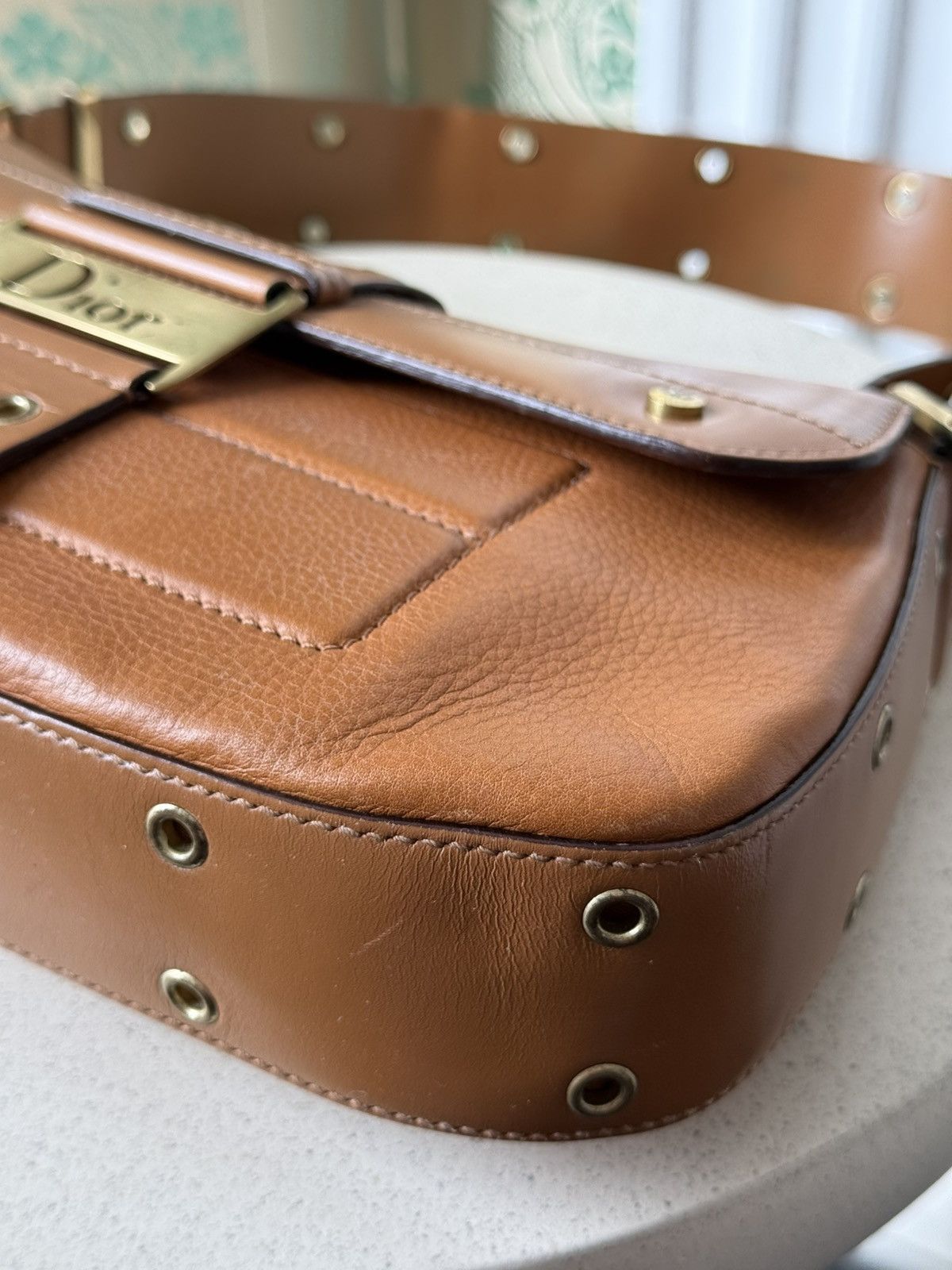 Dior Dior Brown Leather Street Chic Columbus Avenue Shoulder Bag Size ONE SIZE - 17 Thumbnail