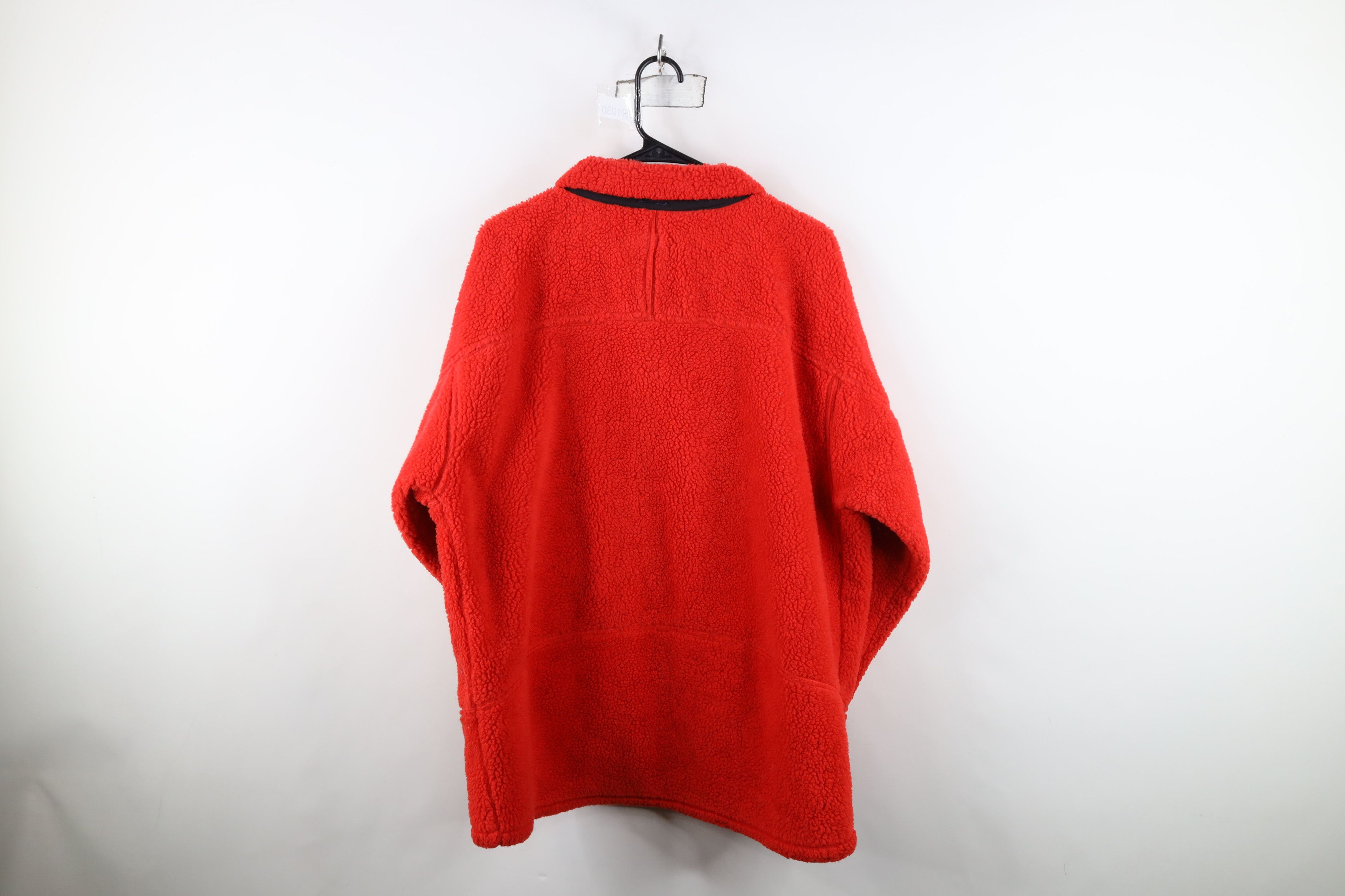 Vintage Vintage 90s Streetwear Deep Pile Fleece Zip Jacket Red Size US XXL / EU 58 / 5 - 13 Thumbnail