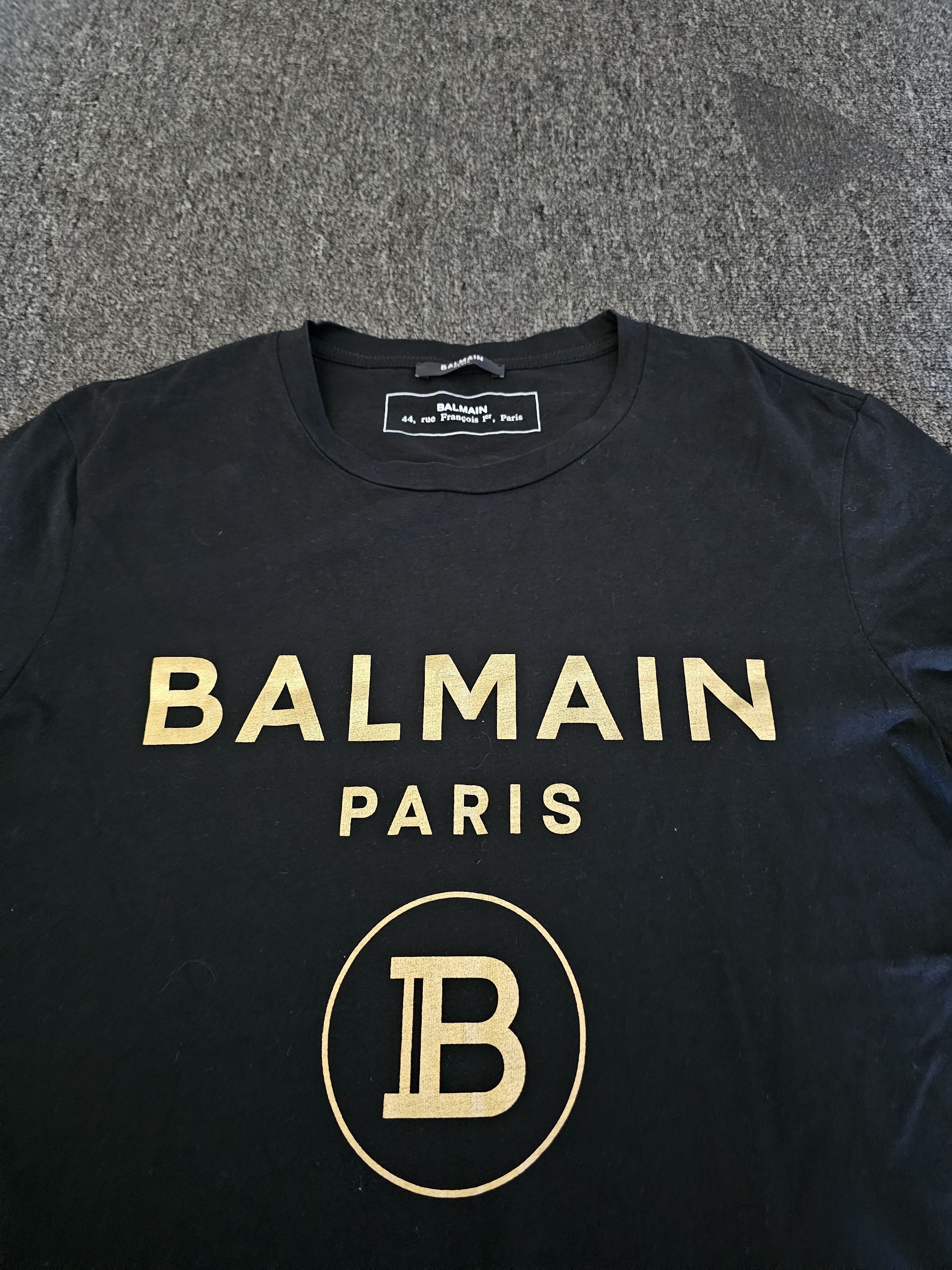 Balmain Balmain Men's Black Gold T-Shirt Size M Size US M / EU 48-50 / 2 - 2 Thumbnail