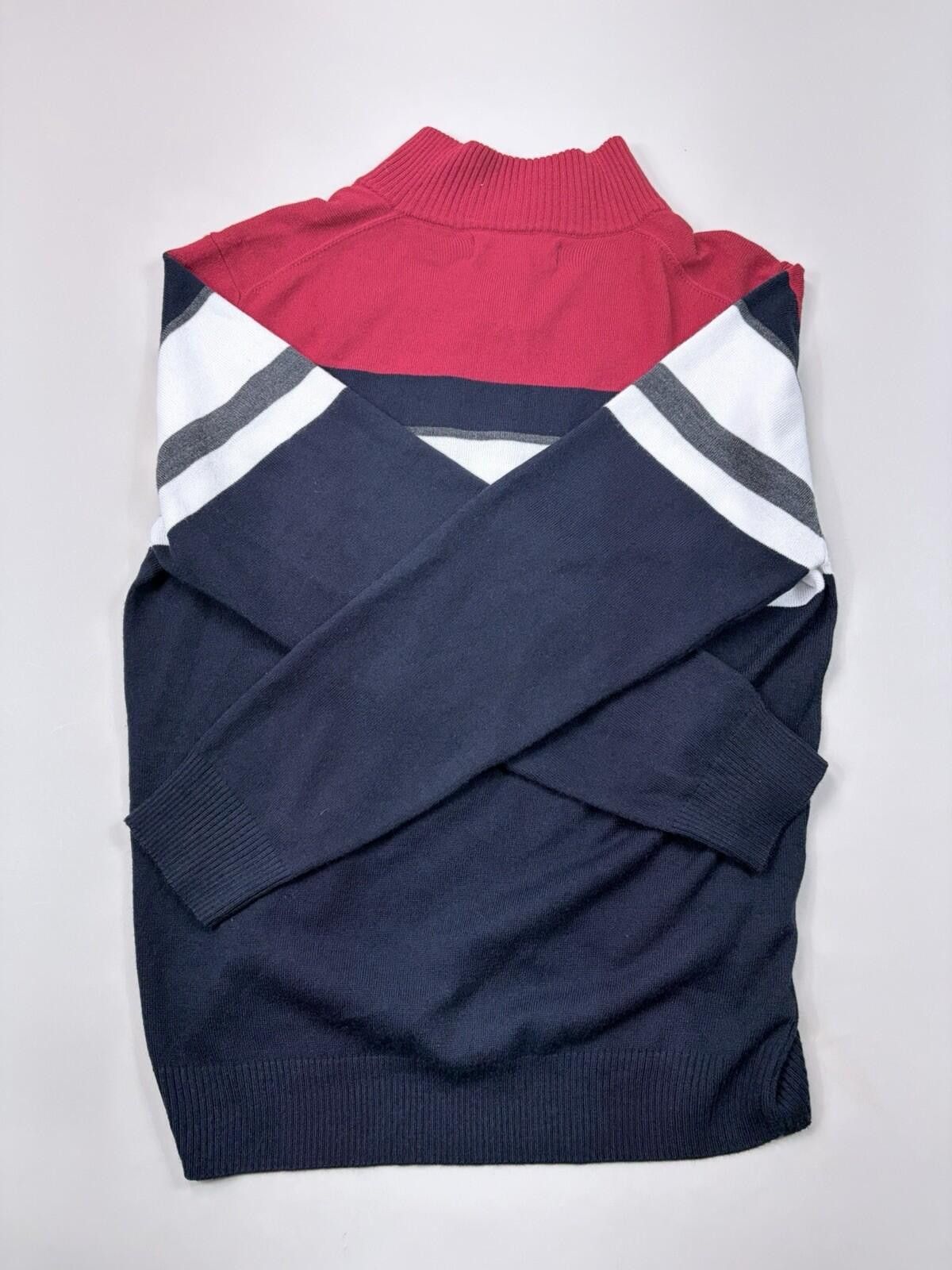 U.S. Polo Assn. U.S. Polo Assn. Stripe Quarter Zip Sweater Navy Size M Size US M / EU 48-50 / 2 - 6 Thumbnail