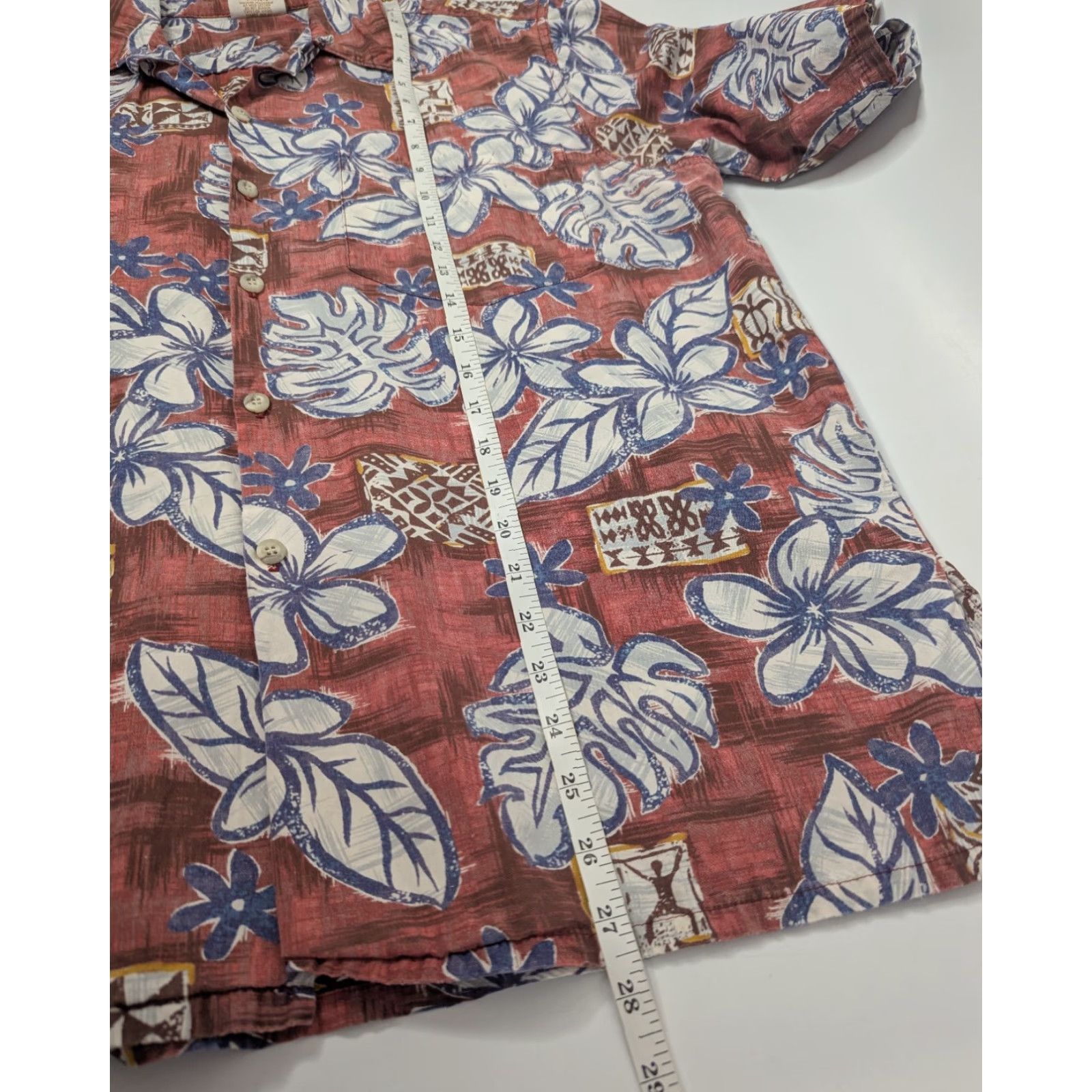 Vivobarefoot Go Barefoot Shirt Men’s M Red Palm Floral Hawaiian Aloha VTG Collar Button-Up Short Sleeve Casual Center Box Pleat Pocket Size US M / EU 48-50 / 2 - 4 Thumbnail