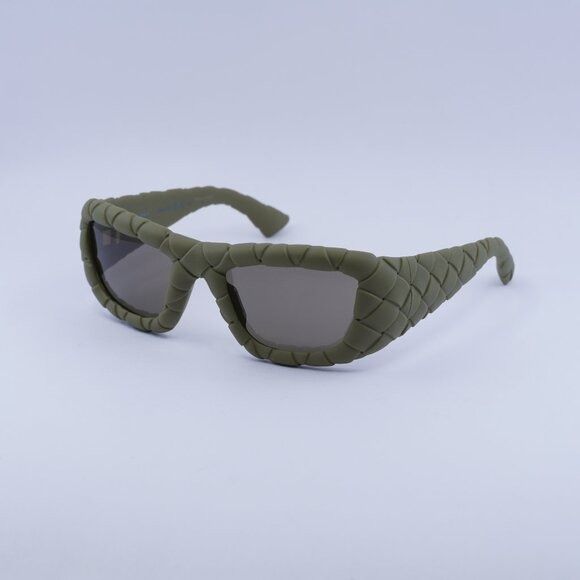 Bottega Veneta Bottega Veneta BV1303S 002 Sunglasses Olive Square Frame Size ONE SIZE - 1 Thumbnail