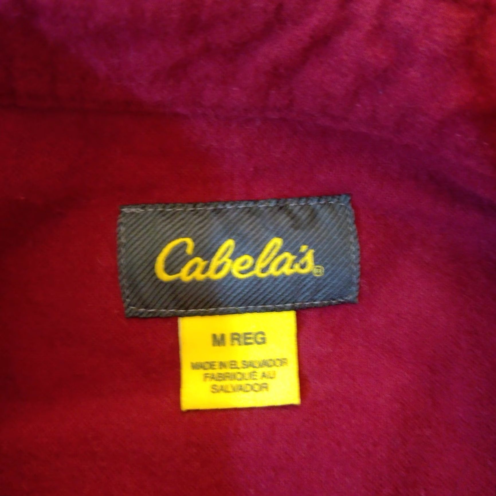 Vintage VINTAGE Cabela's Chamois Shirt Men’s Medium Red Heavyweight Flannel Cotton Collared Button-Up Workwear Size US M / EU 48-50 / 2 - 6 Thumbnail