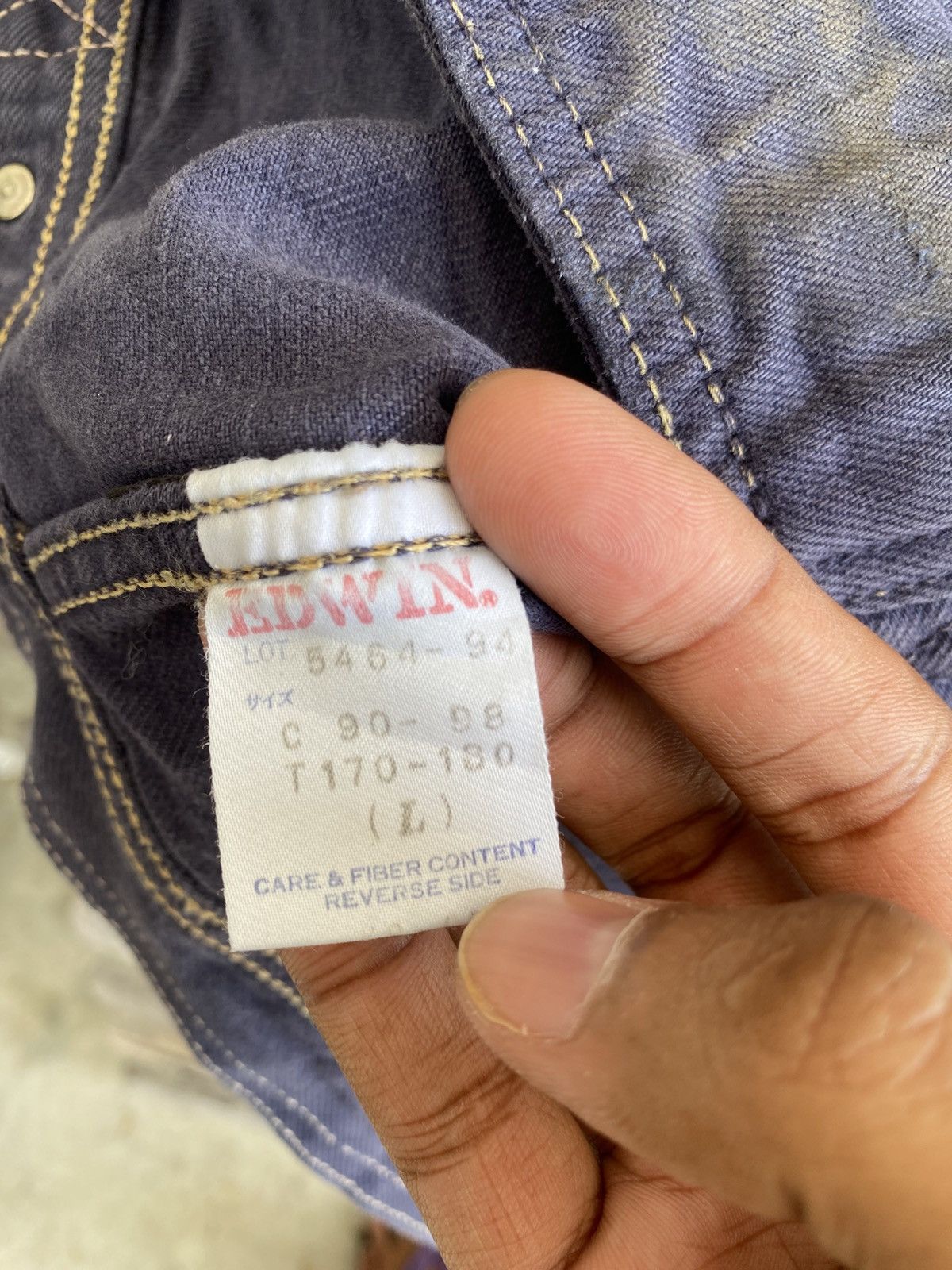 Edwin Vintage 90s Edwin Indigo Jacket Size US XL / EU 56 / 4 - 7 Thumbnail
