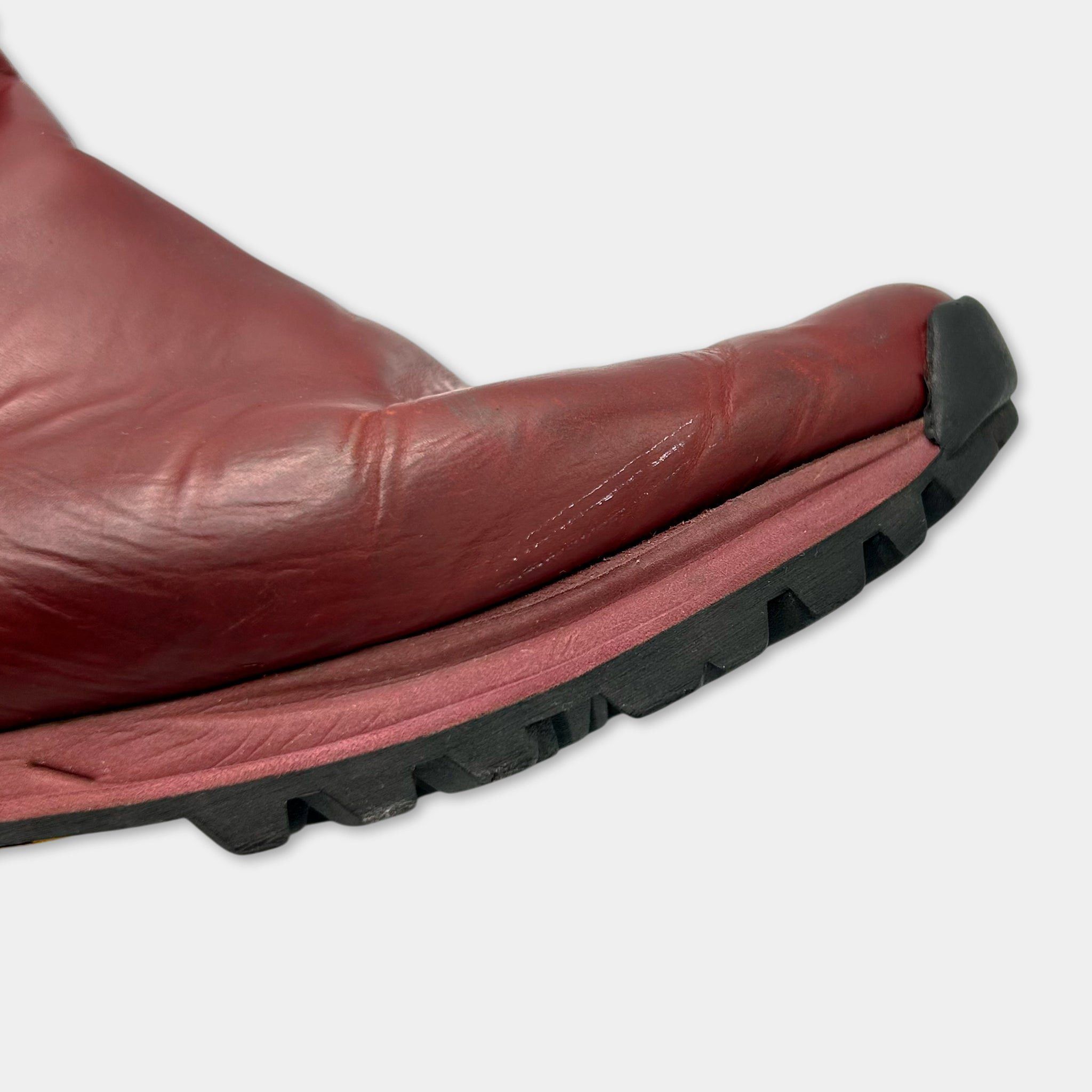 Acne Studios Acne Studios Track Oxblood Leather Boots Size US 8 / EU 41 - 6 Thumbnail