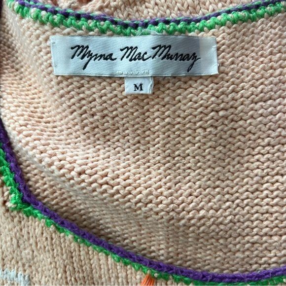 Vintage Myrna MacMurray Native American Indigenous Sweater Beaded Dr Size M / US 6-8 / IT 42-44 - 9 Thumbnail