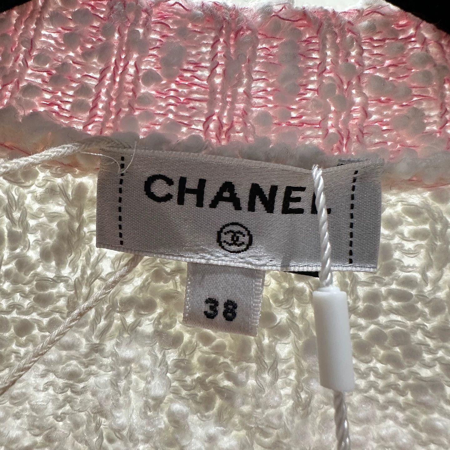 Chanel Chanel may702 24P Pink White Knit Sweater 38 Cotton Size S / US 4 / IT 40 - 3 Thumbnail
