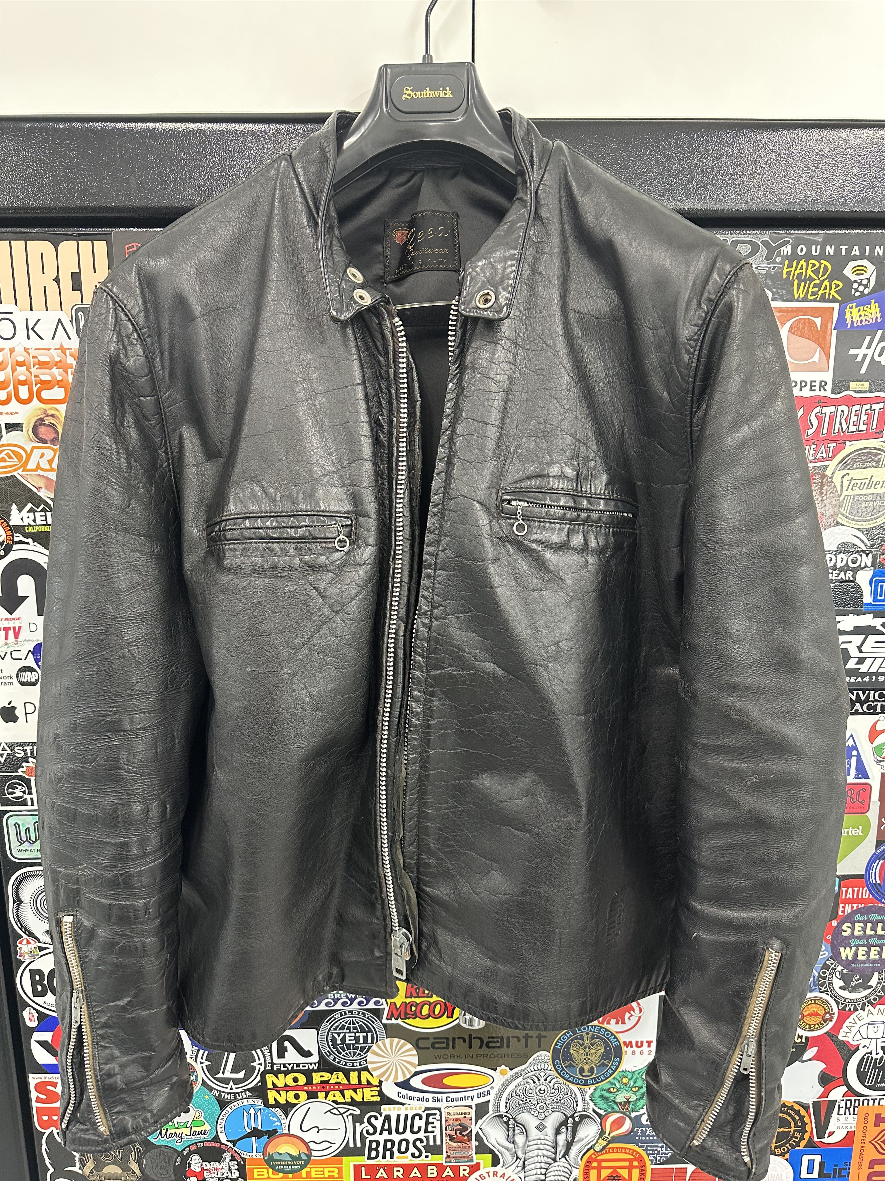 Buco Restored Vintage 1950's Reed Leather Moto Jacket Size US XL / EU 56 / 4 - 1 Thumbnail