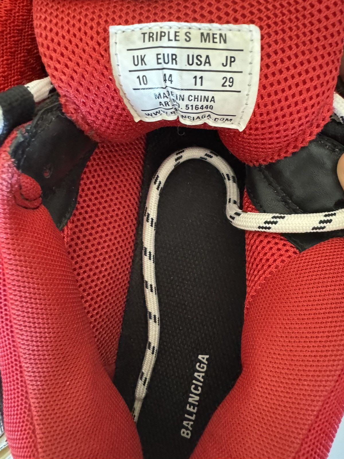 Balenciaga Balenciaga Triple-S Sneakers in Red Size US 11 / EU 44 - 4 Thumbnail