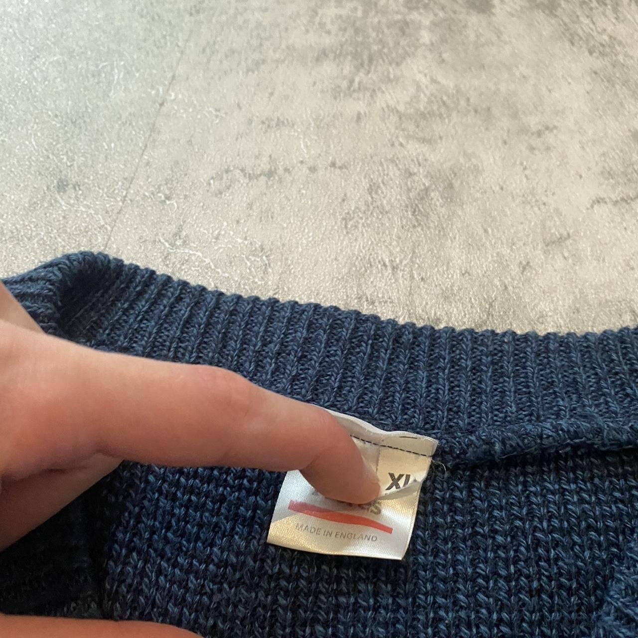 Other Navy White vintage 90s knit sweater knitwear Retro Size US XL / EU 56 / 4 - 4 Thumbnail