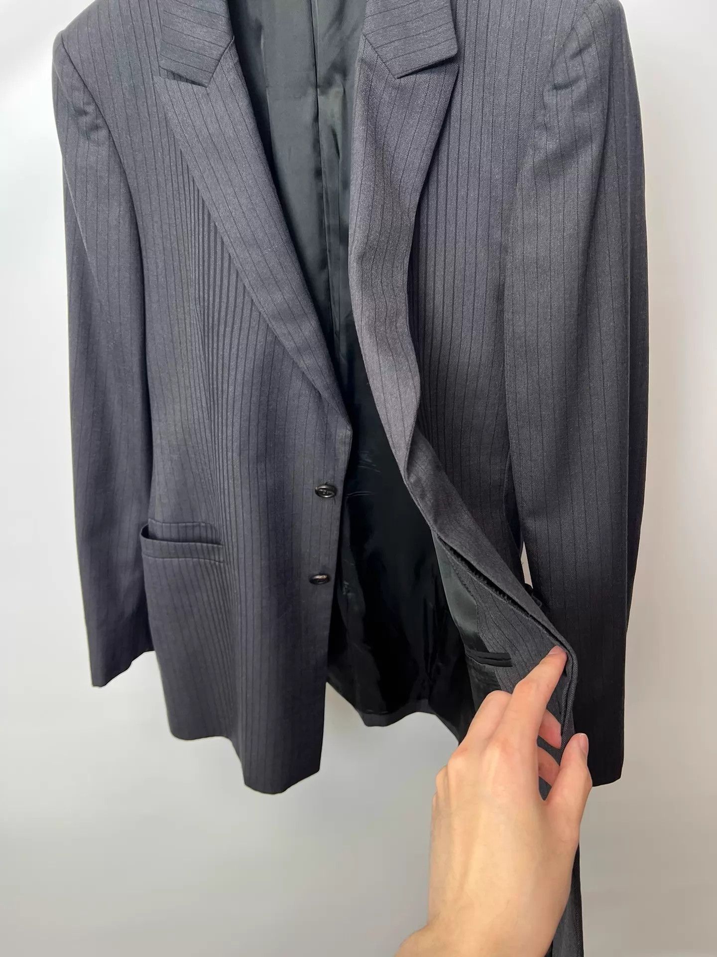 Prada Prada 08FW Vintage Striped Wool Blazer w/Shoulders Size US XL / EU 56 / 4 - 6 Thumbnail