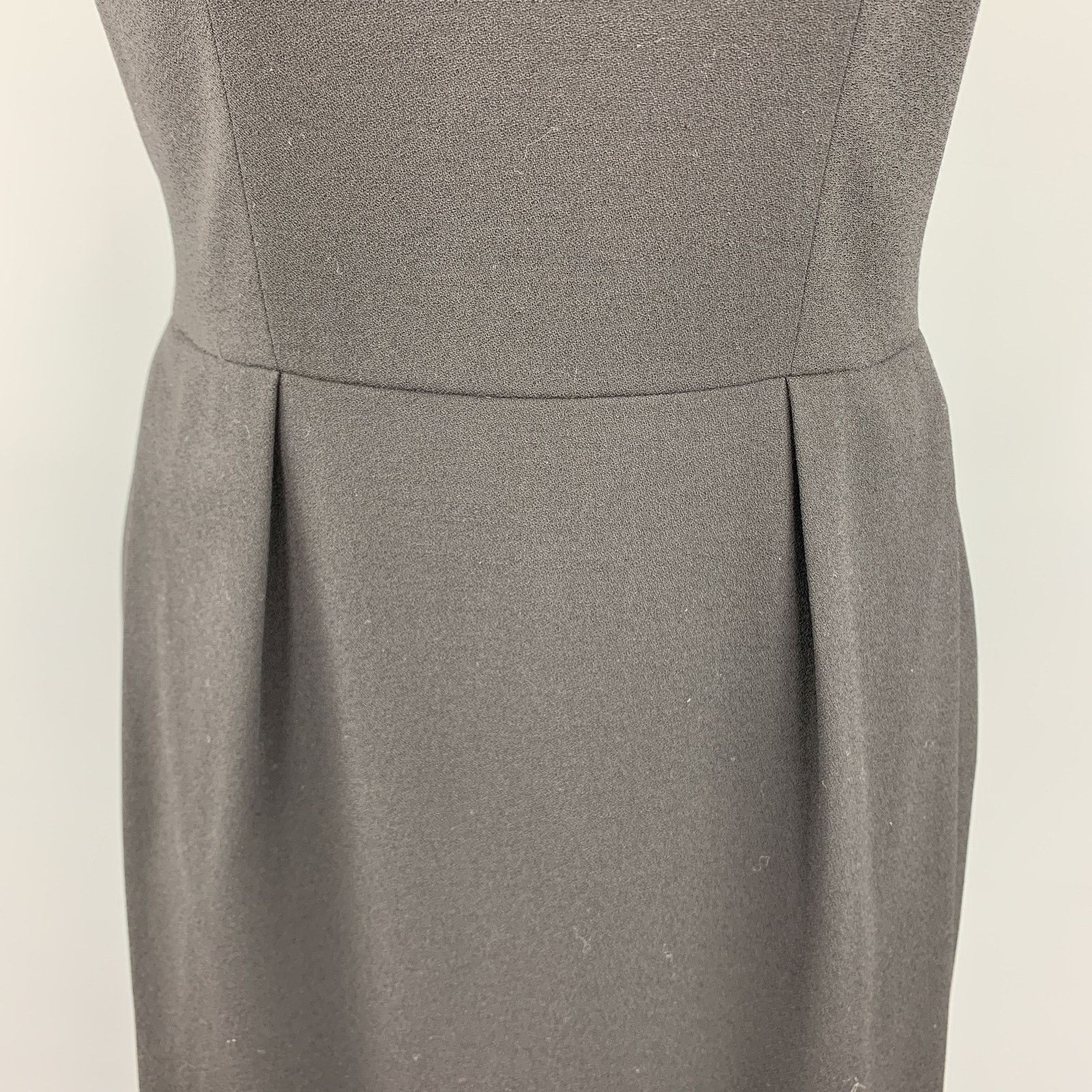 Yves Saint Laurent YVES SAINT LAURENT Size 6 Black Wool / Elastane Shift Dress Size M / US 6-8 / IT 42-44 - 3 Thumbnail