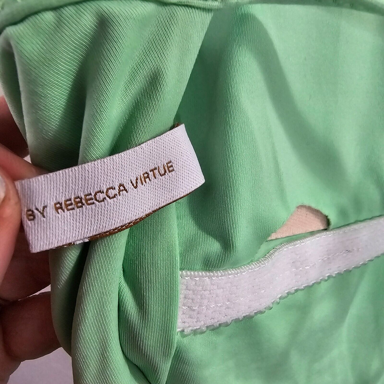 Other Becca Mint Green Scoop Neck Spaghetti Strap Back Tie Suit L Size L / US 10 / IT 46 - 7 Thumbnail