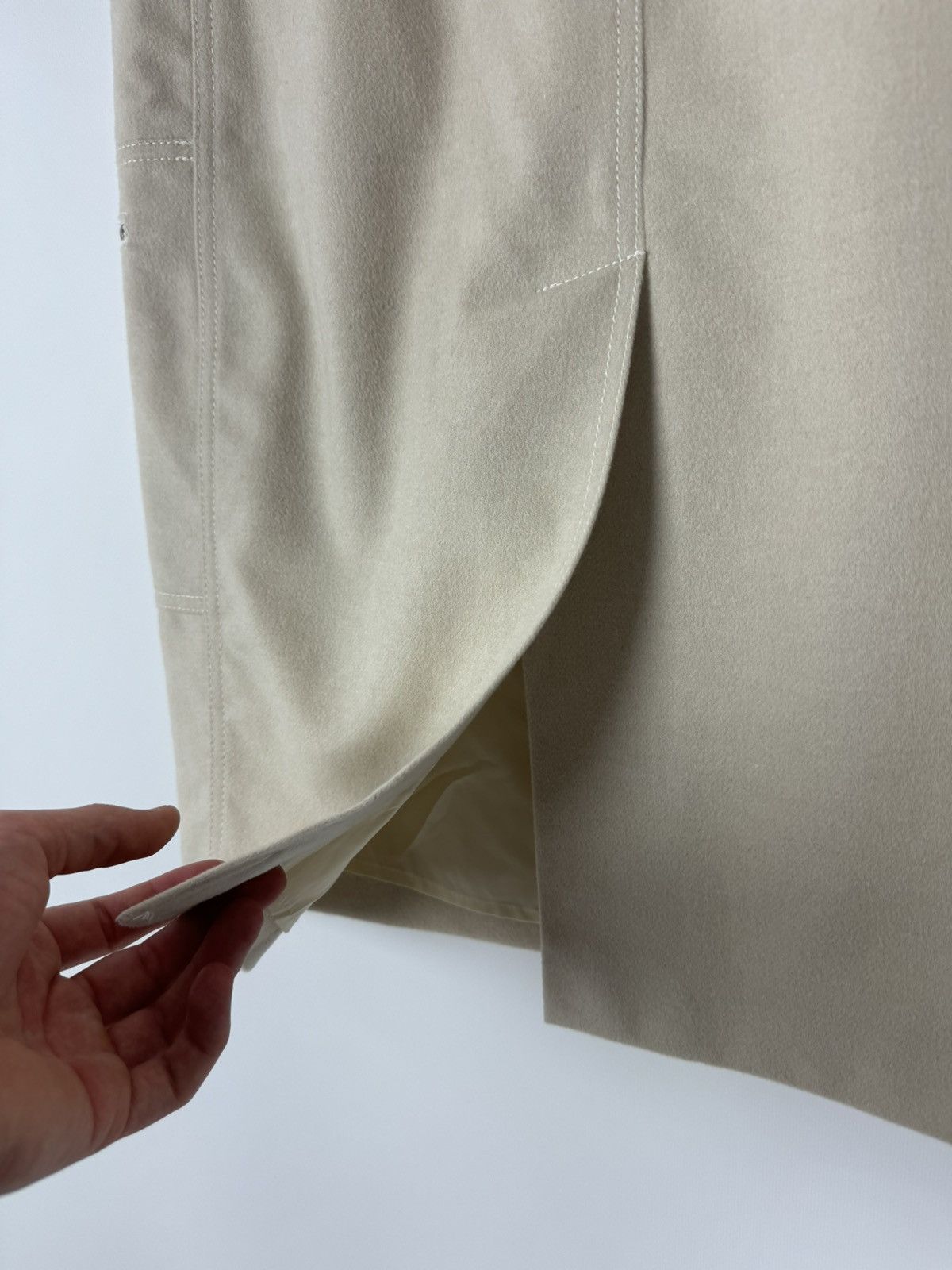 Vintage Vintage Max Mara Wool Midi Pockets Skirt Size 30" / US 8 / IT 44 - 11 Thumbnail