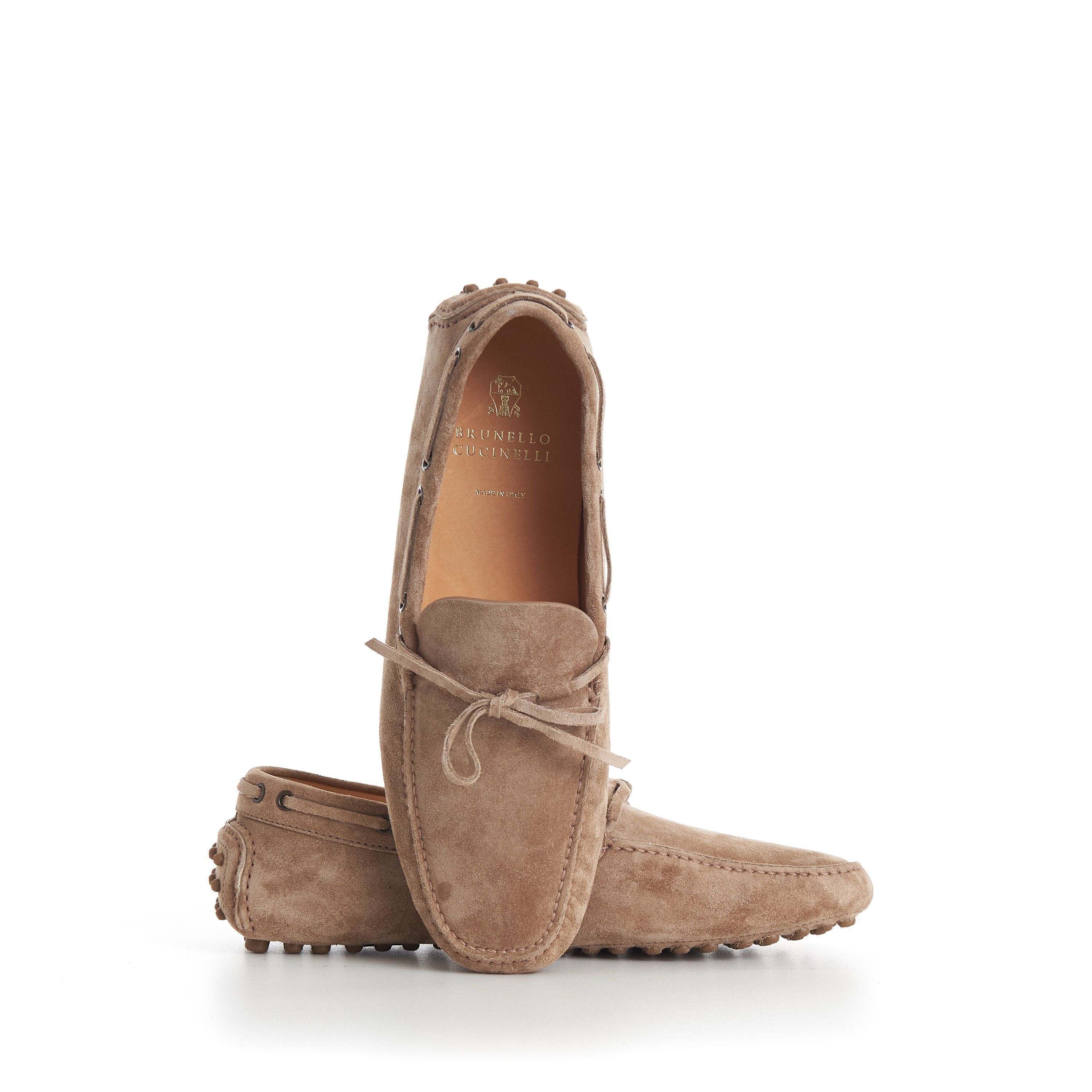Brunello Cucinelli Light Brown Driver Shoes Moccasin - Suede Calfskin Size US 9 / EU 42 - 11 Thumbnail