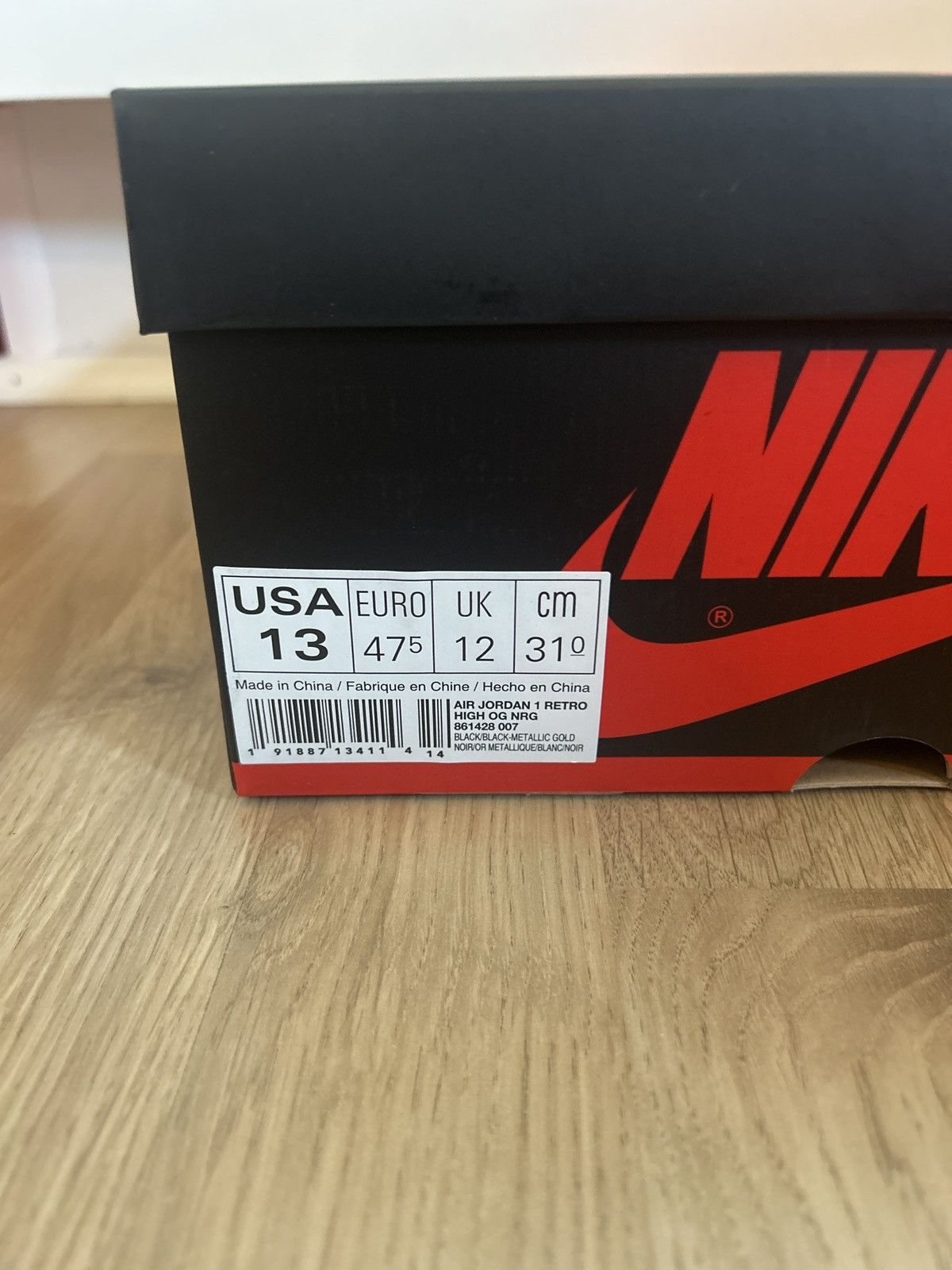 Jordan Brand Jordan 1 High NRG Patent Gold Toe Size US 13 / EU 46 - 5 Thumbnail