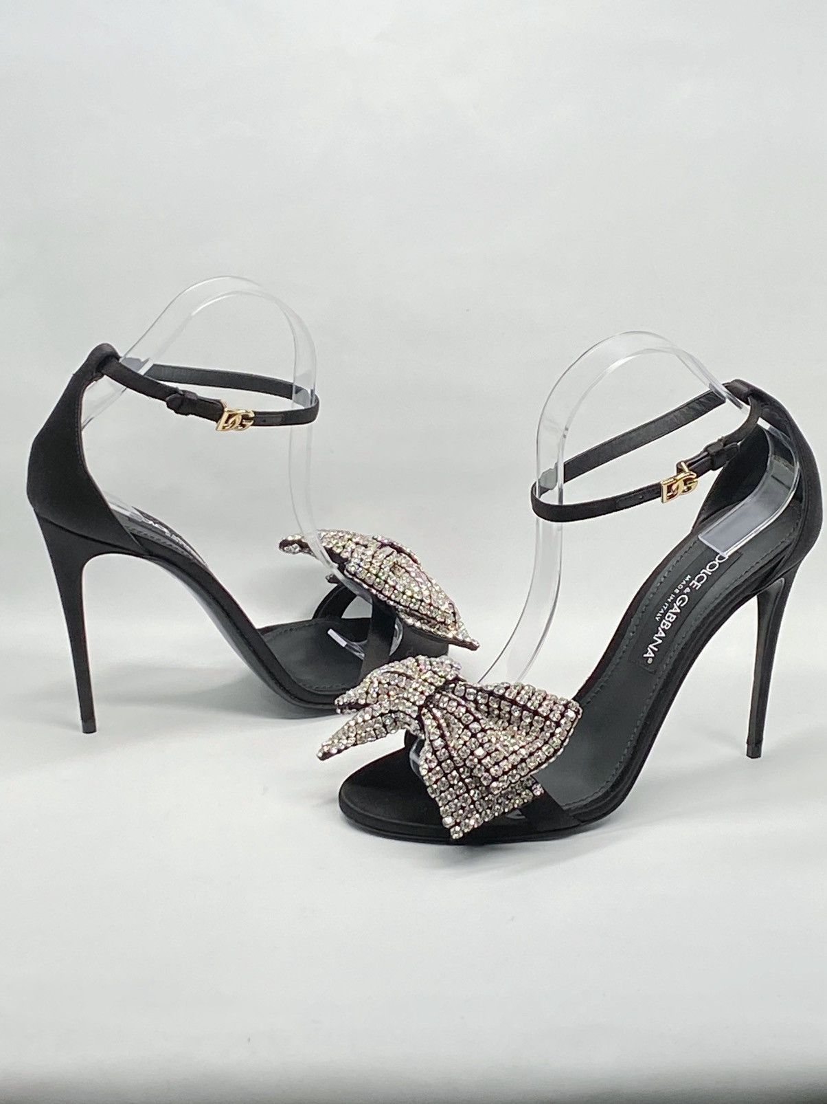Dolce & Gabbana Dolce&Gabbana 100MM Crystal-Embellished Bow Sandals size 39 Size US 9 / IT 39 - 12 Thumbnail