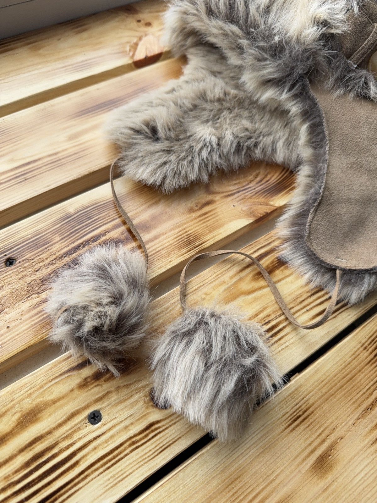 Le Grande Bleu (L.G.B.) Vintage Y2K Fuzzy Fur Ushanka Hat if six was nine LGB Style Size ONE SIZE - 4 Thumbnail