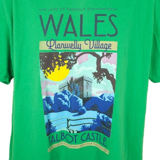 Gildan Gildan Talbot Castle T Shirt Mens 2XL Green Wales Llanwelly Village The Wolf Man Vintage? No. Size US XXL / EU 58 / 5 - 2 Thumbnail