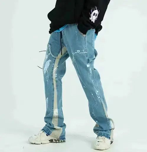Jean Reconstructed Splatter Denim Pants Size US 32 / EU 48 - 1 Thumbnail