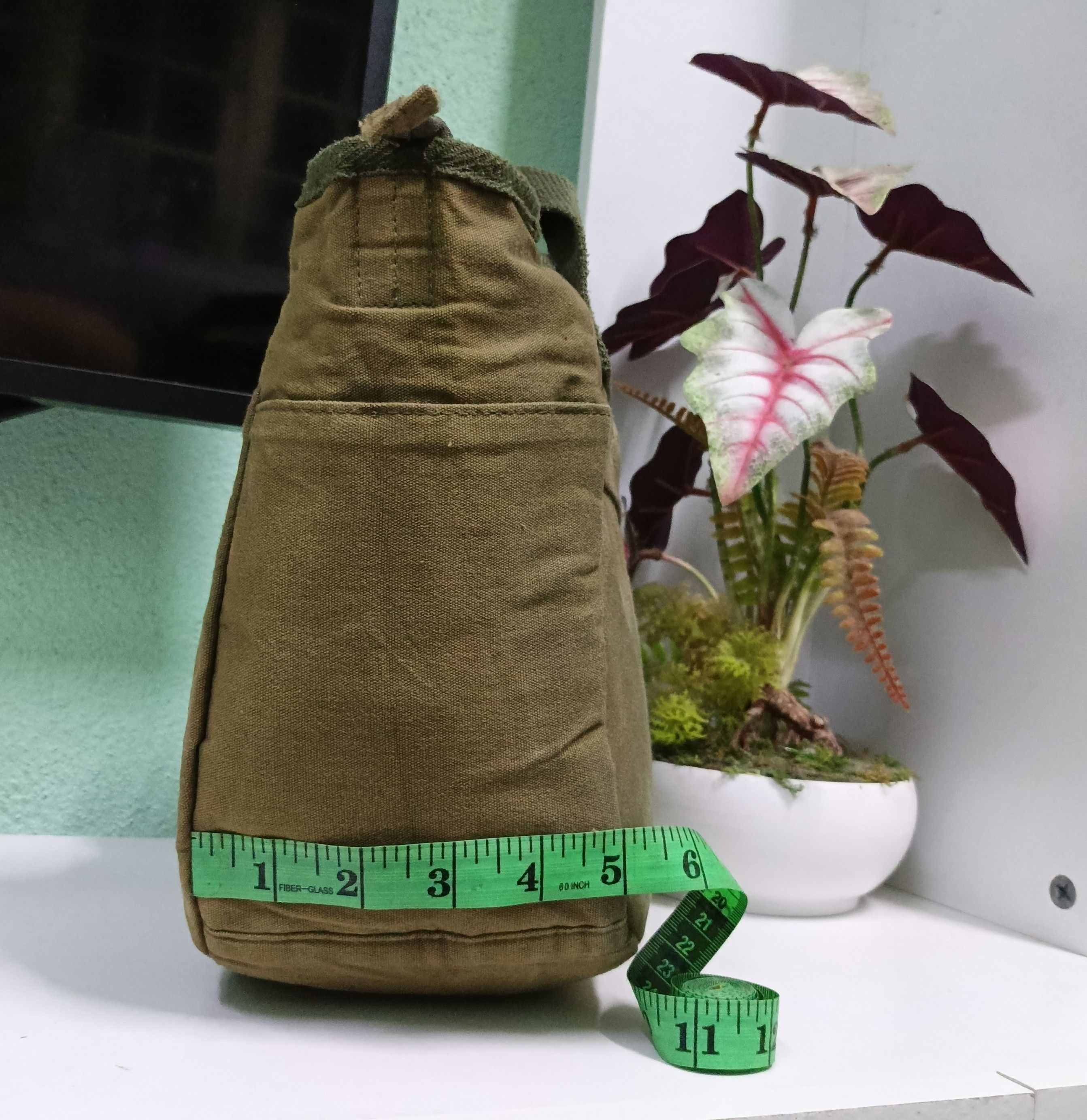 Japanese Brand × Vintage Vintage Canvas Army Green Mini Caba Sling Tote Bags Size ONE SIZE - 7 Thumbnail