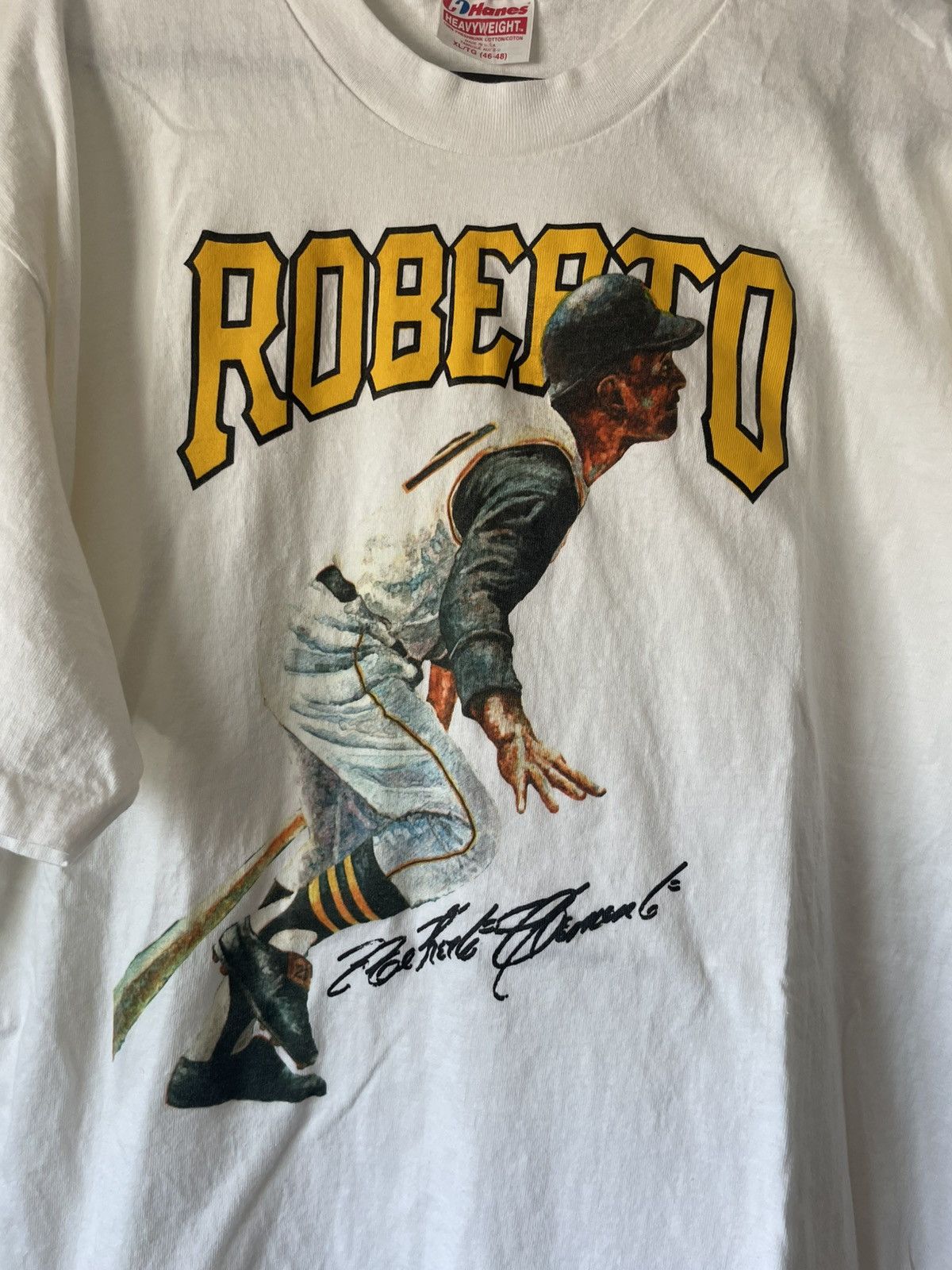 Other Vintage Roberto Clemente Pittsburgh Pirates “Signature” Tee Size US XL / EU 56 / 4 - 2 Thumbnail