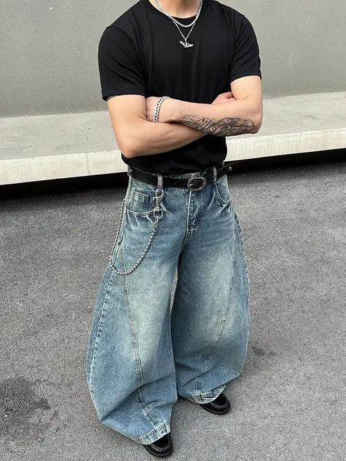 Jean Baggy Wide Leg Jeans Size US 30 / EU 46 - 3 Thumbnail