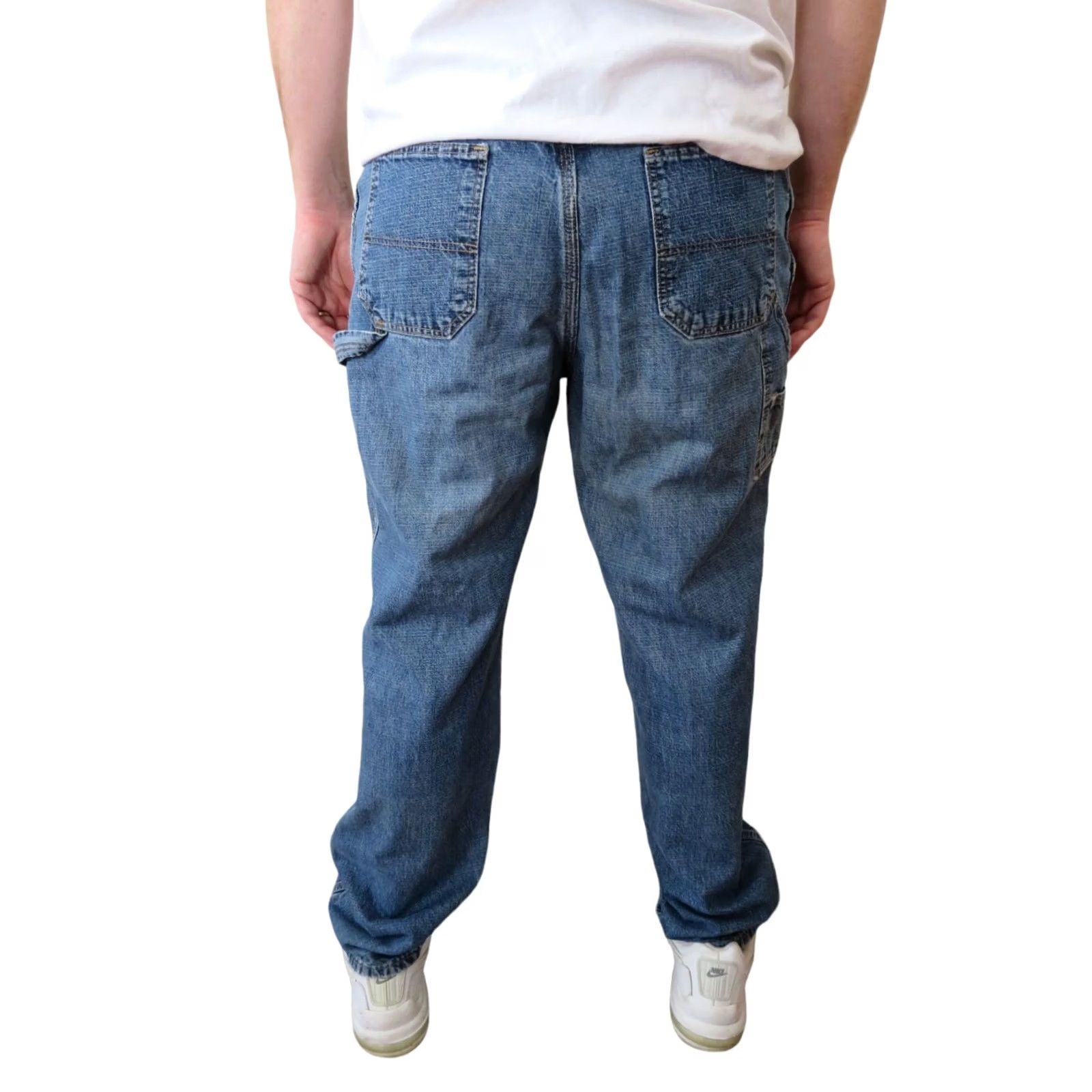 Wrangler VINTAGE Wrangler Carpenter Work Jeans 32x31 Baggy Workwear Blue Denim 90s Y2K Pants Men Size US 32 / EU 48 - 2 Thumbnail