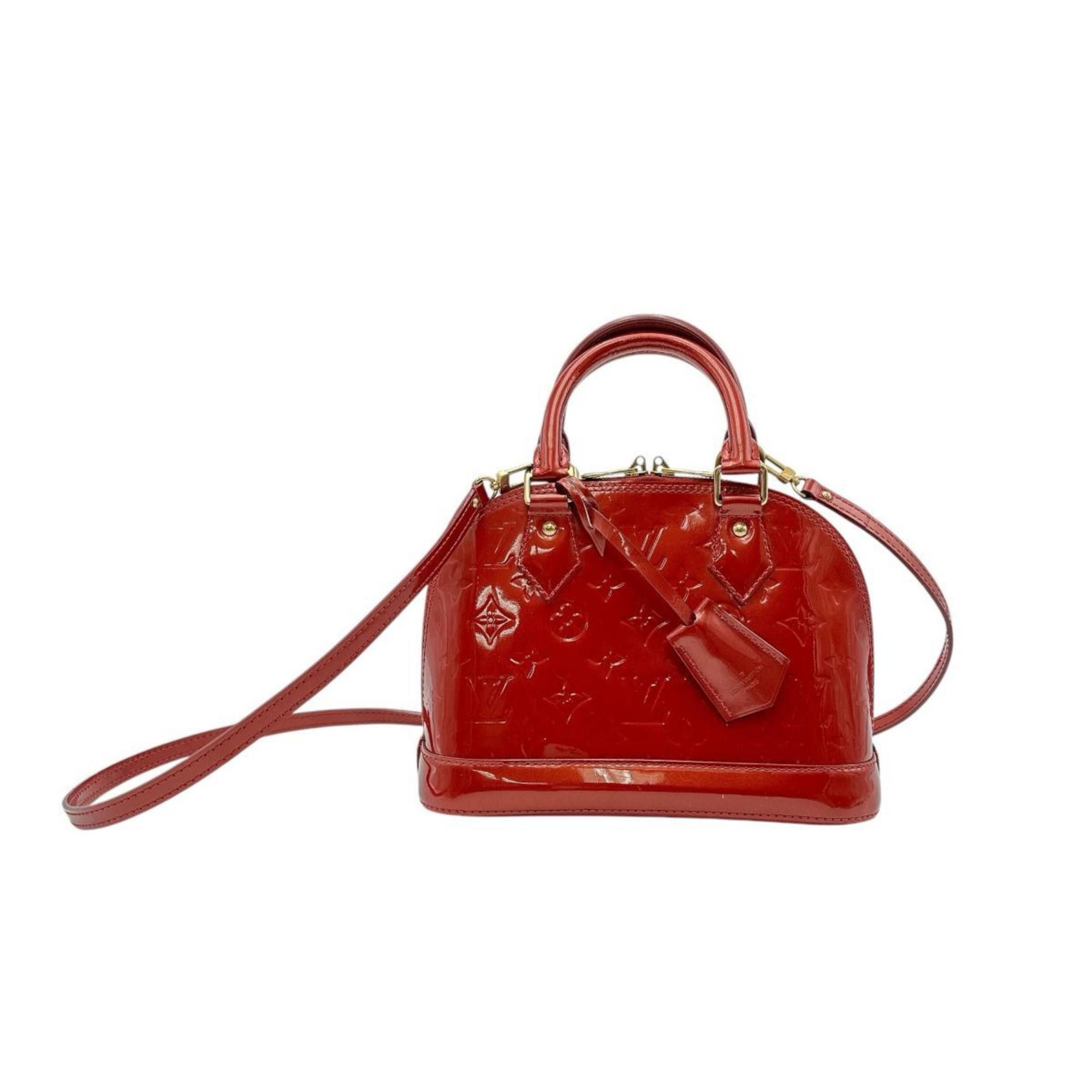 Louis Vuitton Handbag 2WAY Bag Monogram Alma BB Vernis M90174 Red