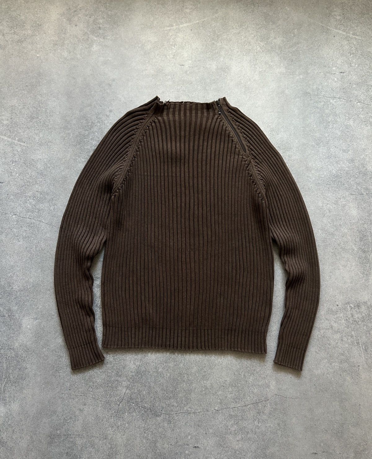 Japanese Brand Vintage Brown Sweatshirt 1/4 zip avant-garden mens Size US M / EU 48-50 / 2 - 2 Thumbnail