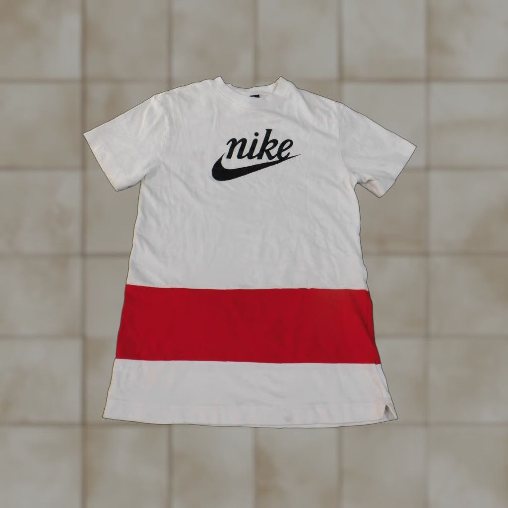Nike Nike Shirt Mens S Retro Striped White Red Logo Swoosh Graphic Crew Neck Short Sleeve USA Size US S / EU 44-46 / 1 - 1 Thumbnail