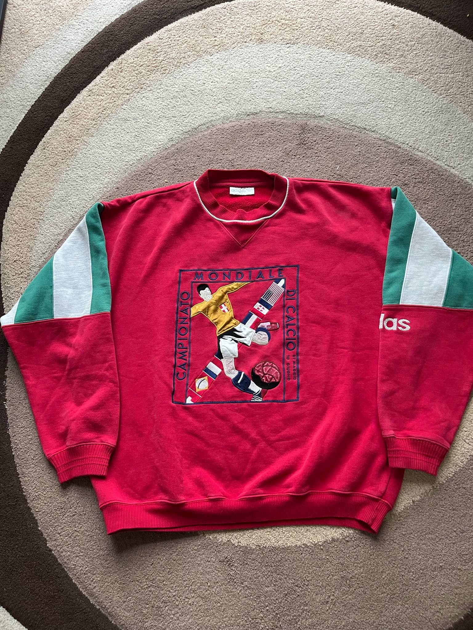 Adidas × Vintage 80's Adidas Vintage Campionato Mondiale Di Calcio Sweatshirt Size US M / EU 48-50 / 2 - 1 Thumbnail