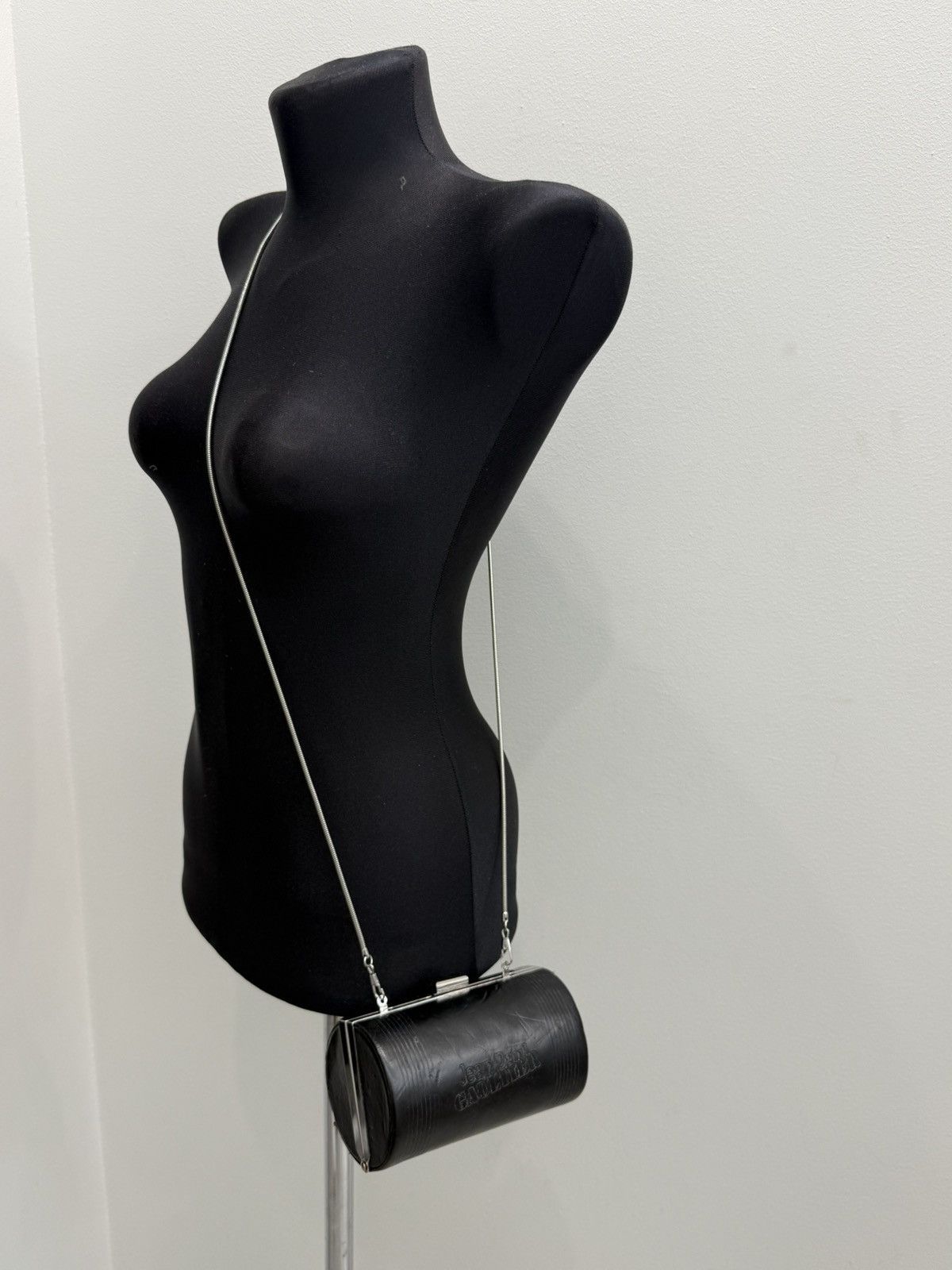 Jean Paul Gaultier Jean Paul Gaultier JPG Cylinder Black Clutch Bag Size ONE SIZE - 5 Thumbnail