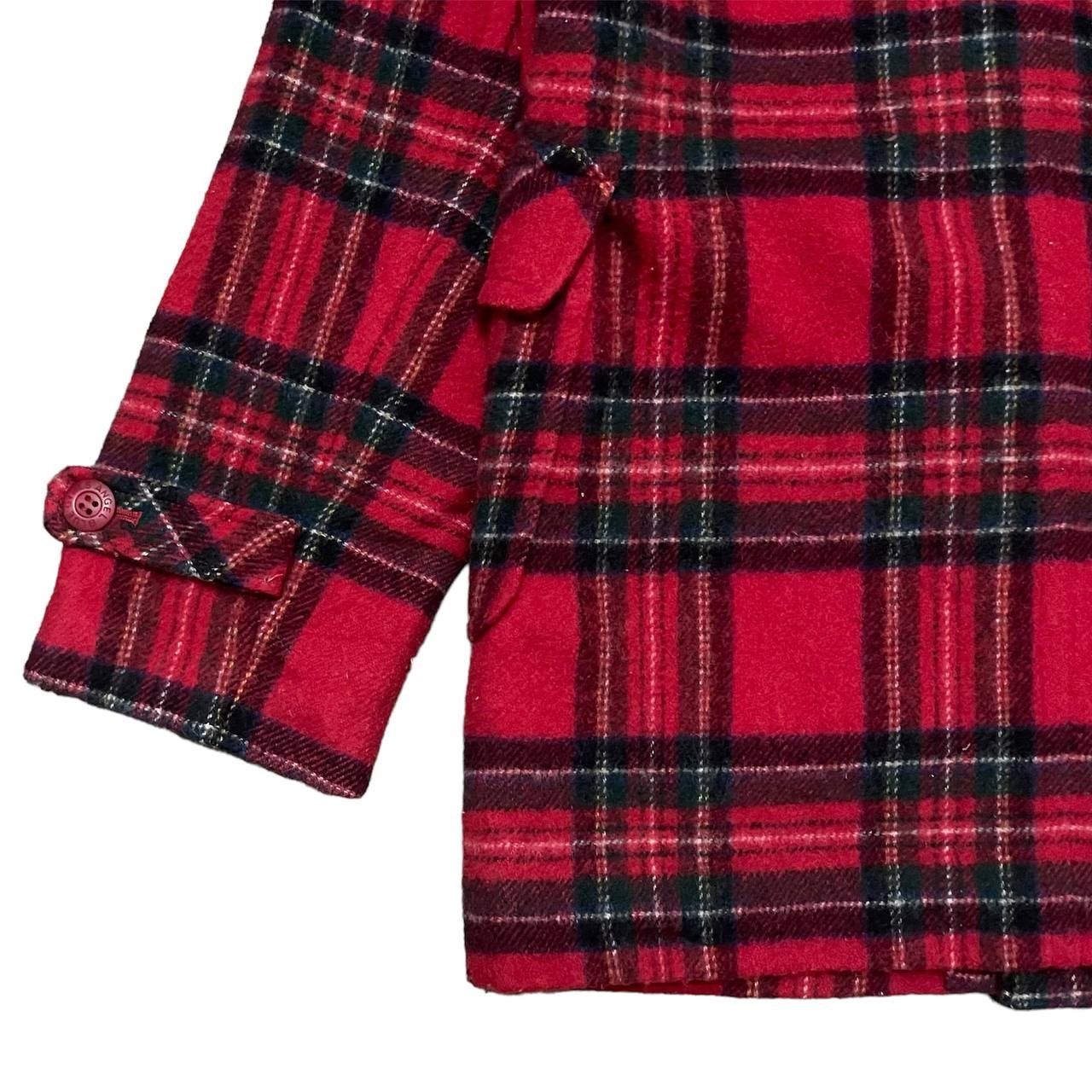 Angel Blue Vintage Angel Blue Plaid Duffle Wool Fur Hooded Coat Size US S / EU 44-46 / 1 - 14 Thumbnail