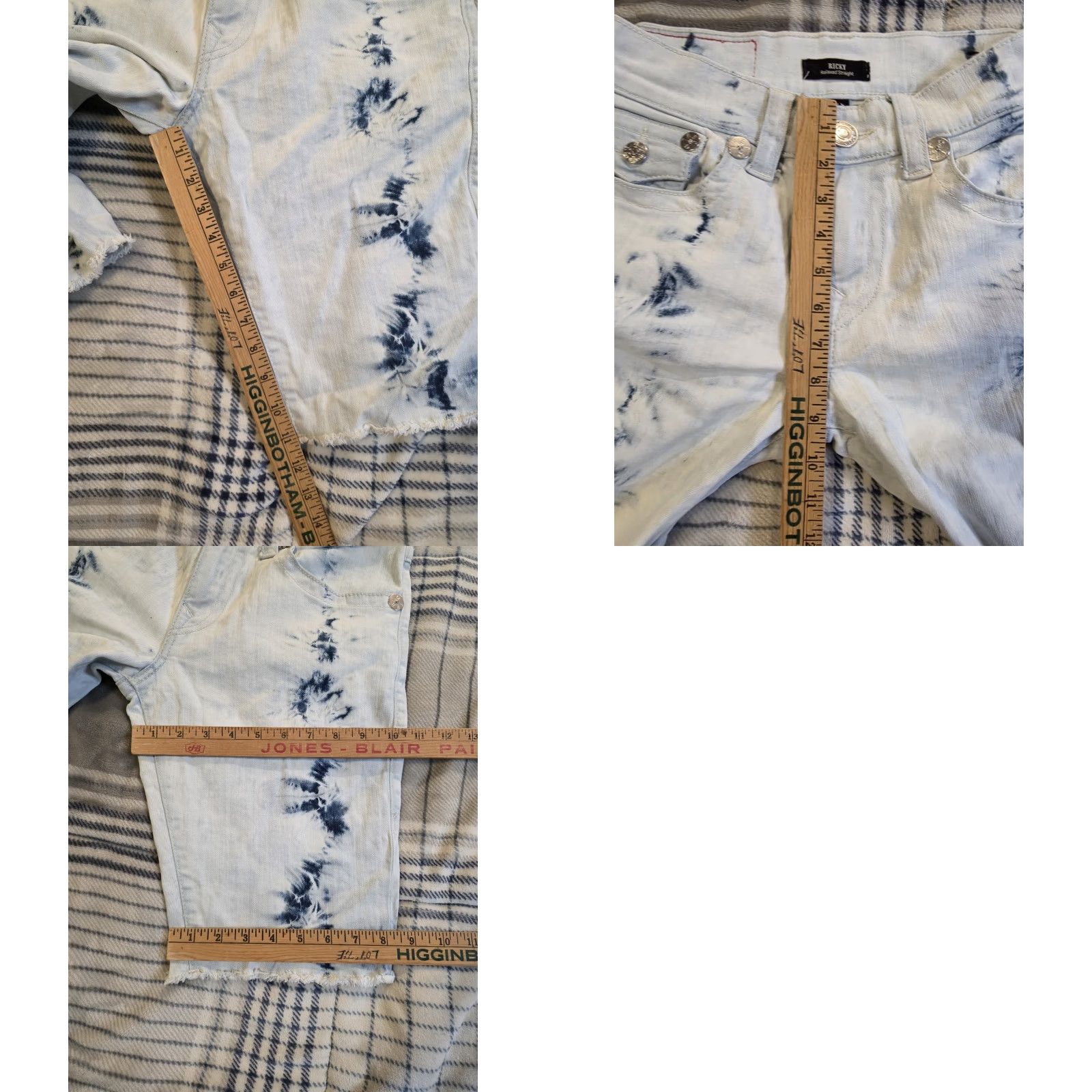 True Religion VINTAGE True Religion Ricky Relaxed Straight Shorts Acid Wash Tie Dye Flap Pocket Men 29 Size US 29 - 9 Thumbnail
