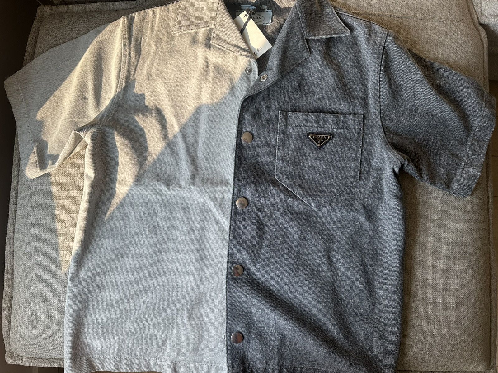 Prada Prada Double Match Short sleeve Denim button up Size US M / EU 48-50 / 2 - 1 Thumbnail