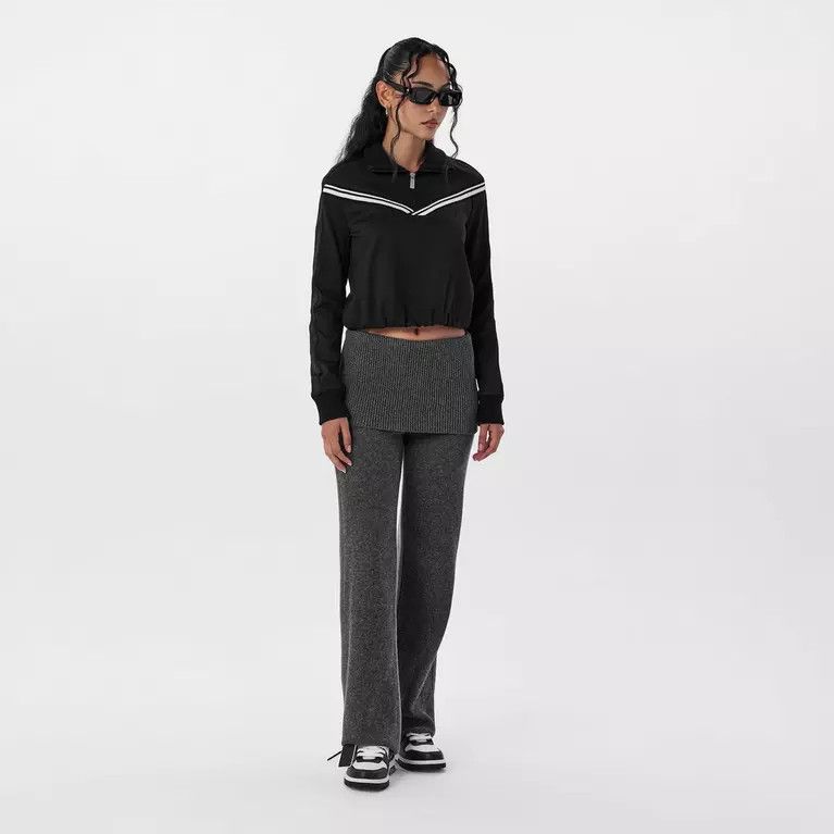 Off-White o1y1225 Half-Zip Neckline Sweatshirt in Black/White Size S / US 4 / IT 40 - 5 Thumbnail