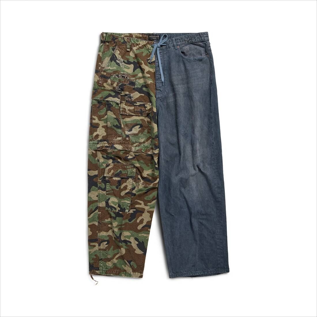 Balenciaga o1srvl11e0825 Dark Camo Hybrid Baggy Pants in Multicolor Size US 34 / EU 50 - 1 Thumbnail