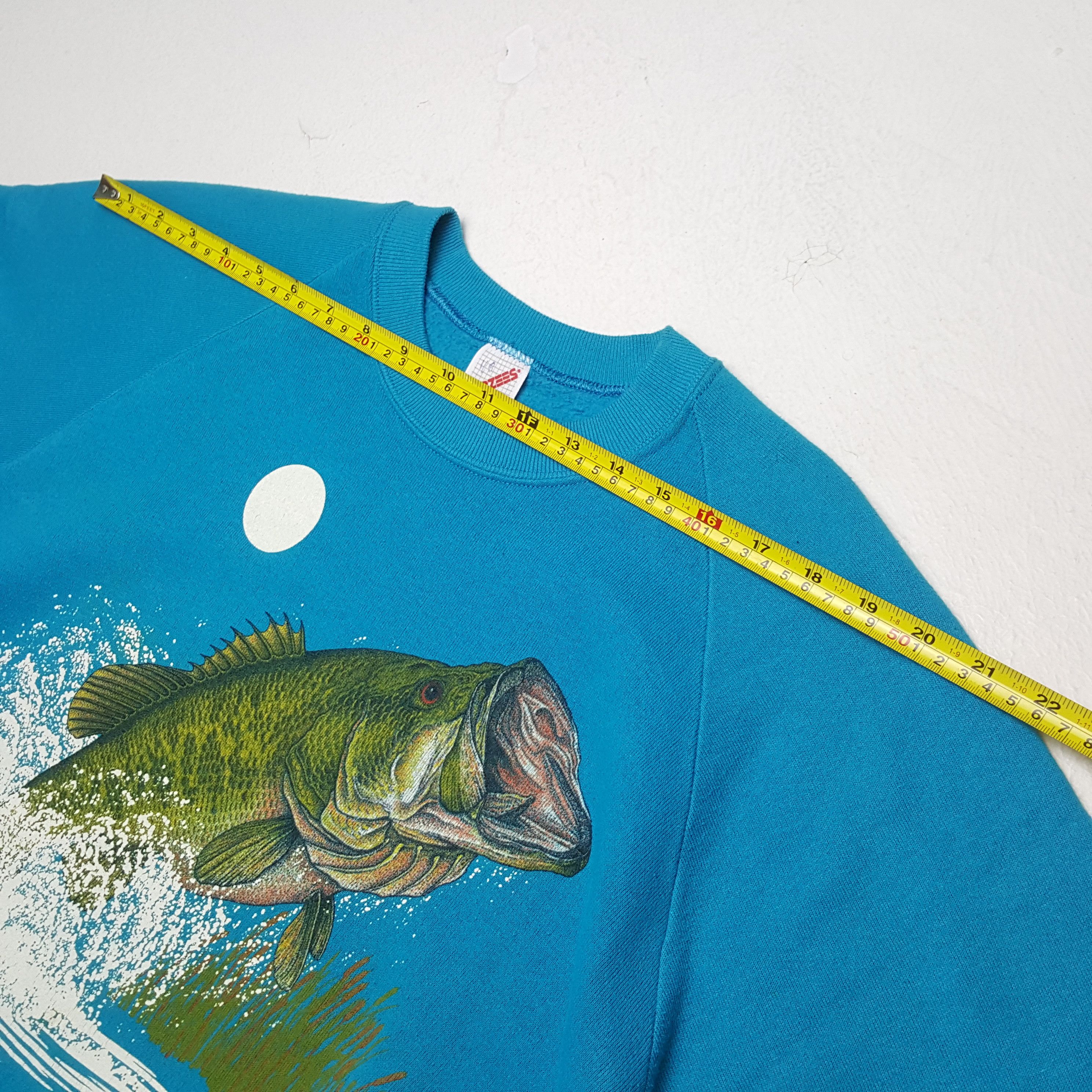 Vintage FISH ART Fishing Style Vintage Sweatshirt Size US M / EU 48-50 / 2 - 4 Thumbnail